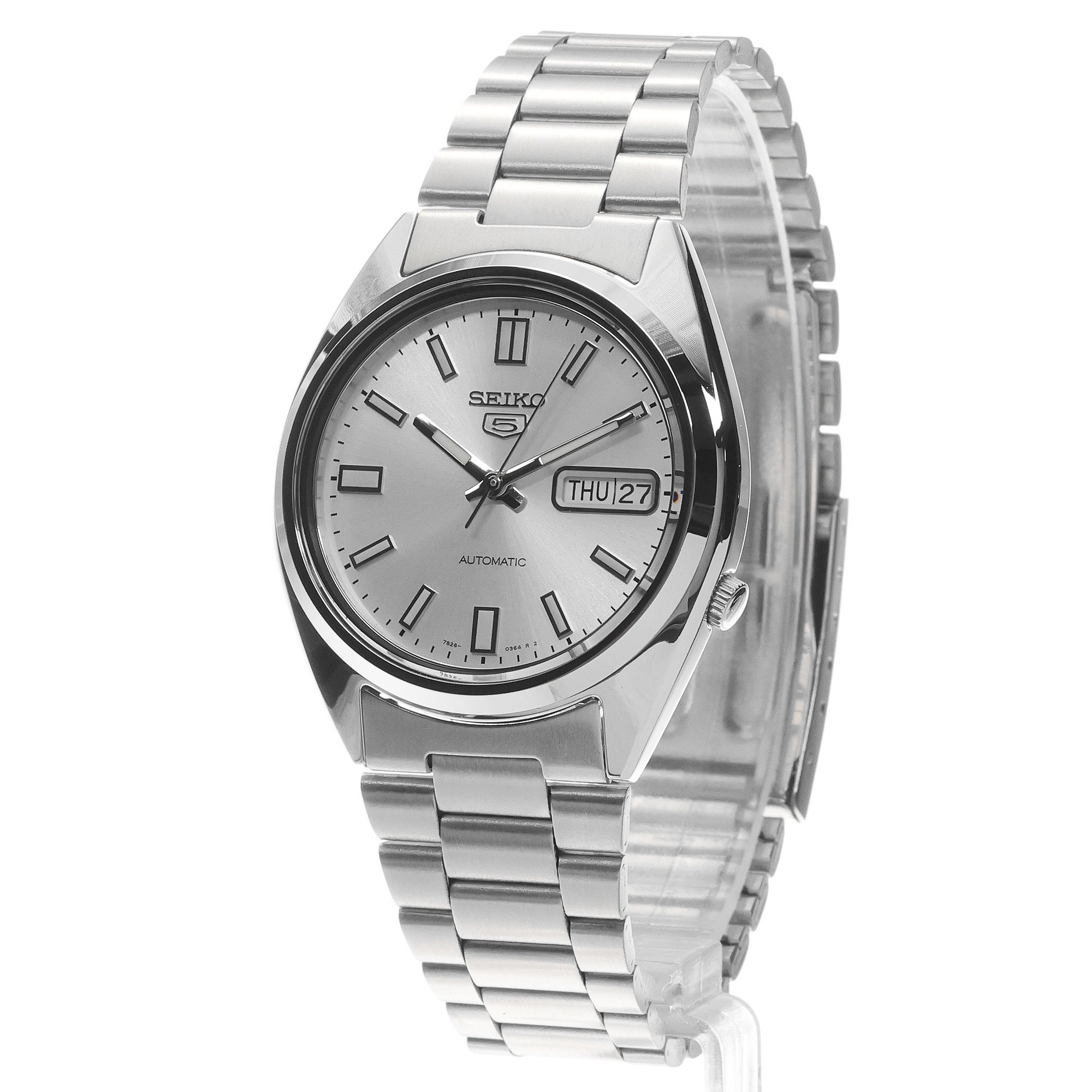 Seiko SNXS73K1 zegarek srebrny klasyczny Sports Automat bransoleta - miniatura 2