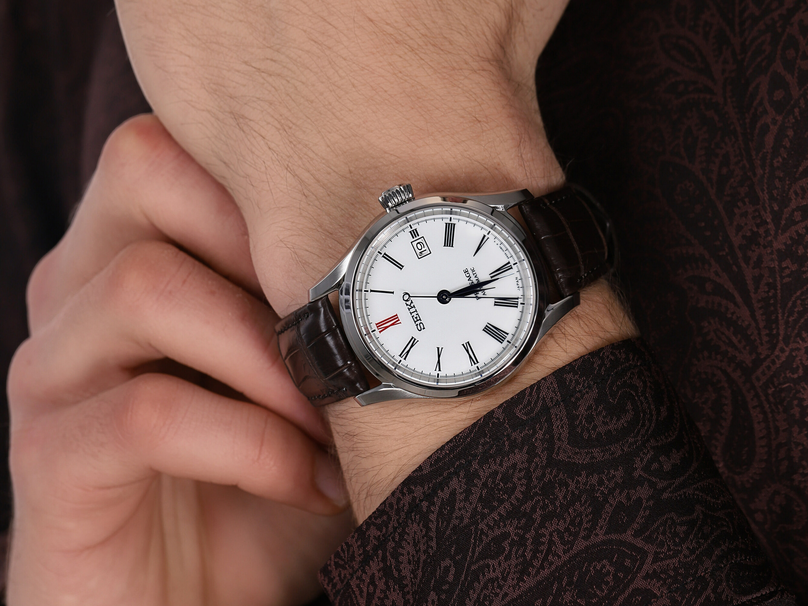 Seiko SPB095J1 męski zegarek Presage pasek - miniatura 4