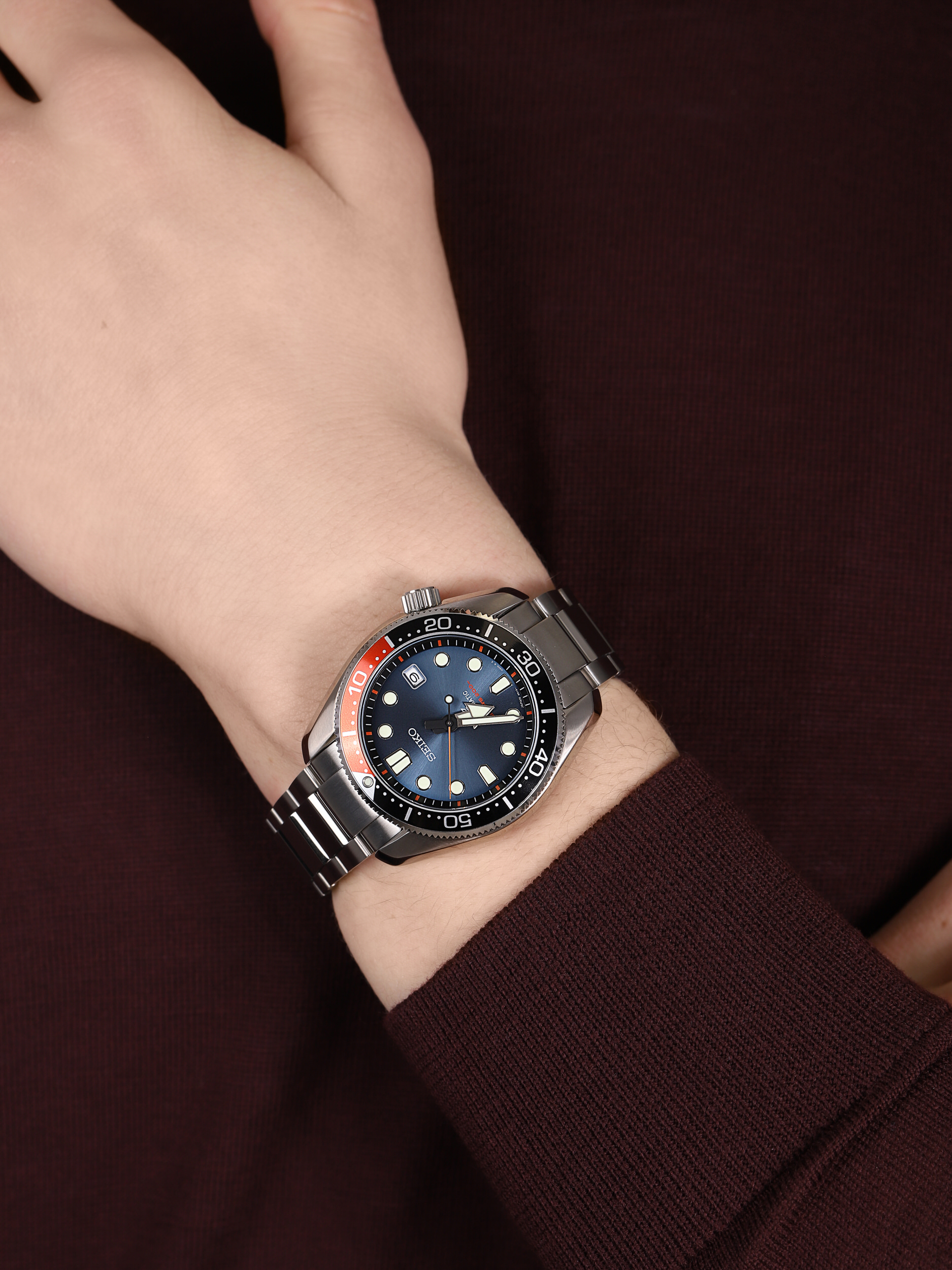 Seiko SPB097J1 Prospex Diver Automatic Twilight Blue Limited Edition Strap Set zegarek męski sportowy szafirowe - miniatura 3