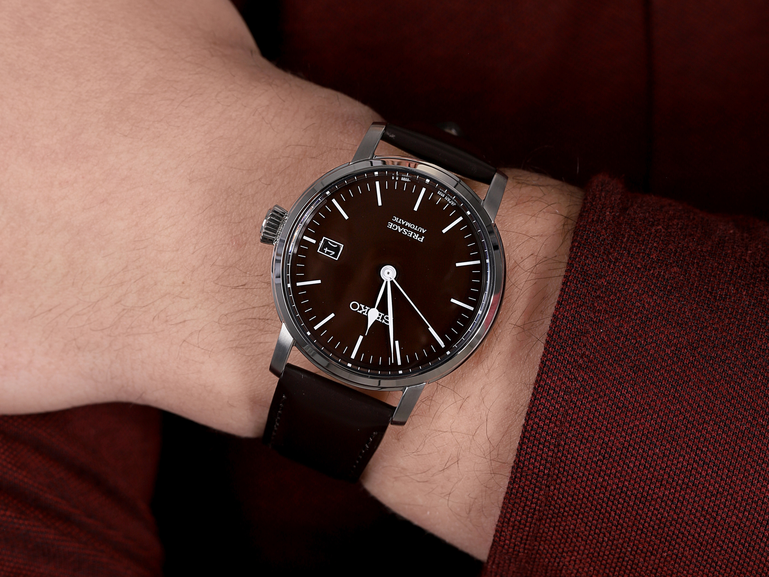 Seiko SPB115J1 męski zegarek Presage pasek - miniatura 4