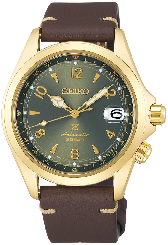 Seiko SPB210J1 zegarek złoty klasyczny Prospex pasek - miniatura 2