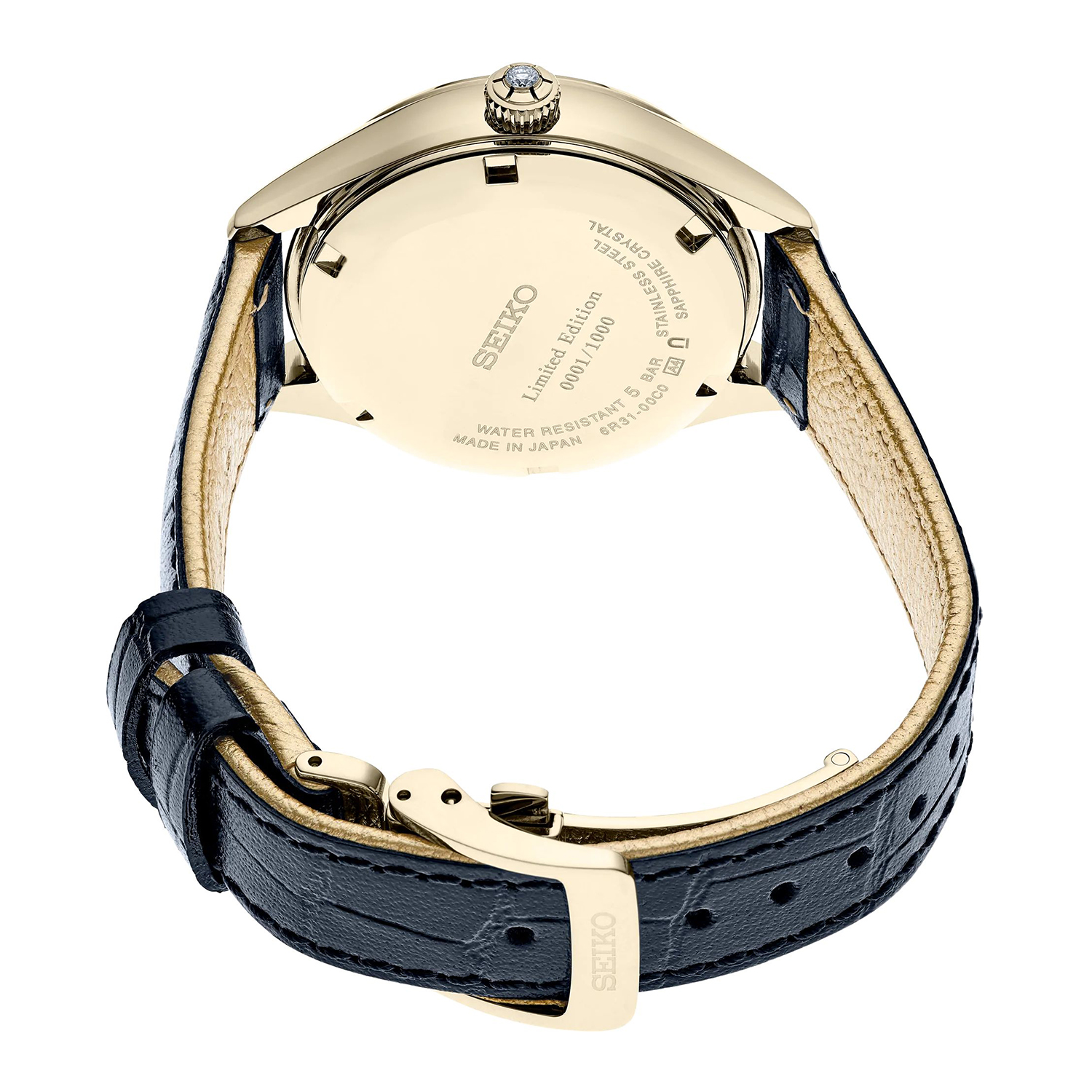 Seiko SPB236J1 zegarek złoty klasyczny Presage pasek - miniatura 4