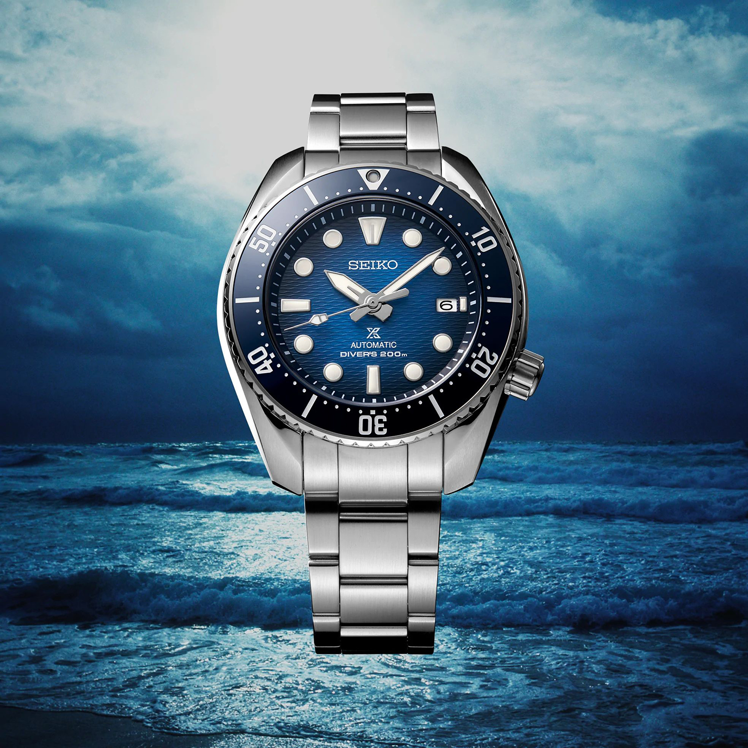 Seiko SPB321J1 zegarek srebrny klasyczny Prospex bransoleta - miniatura 5