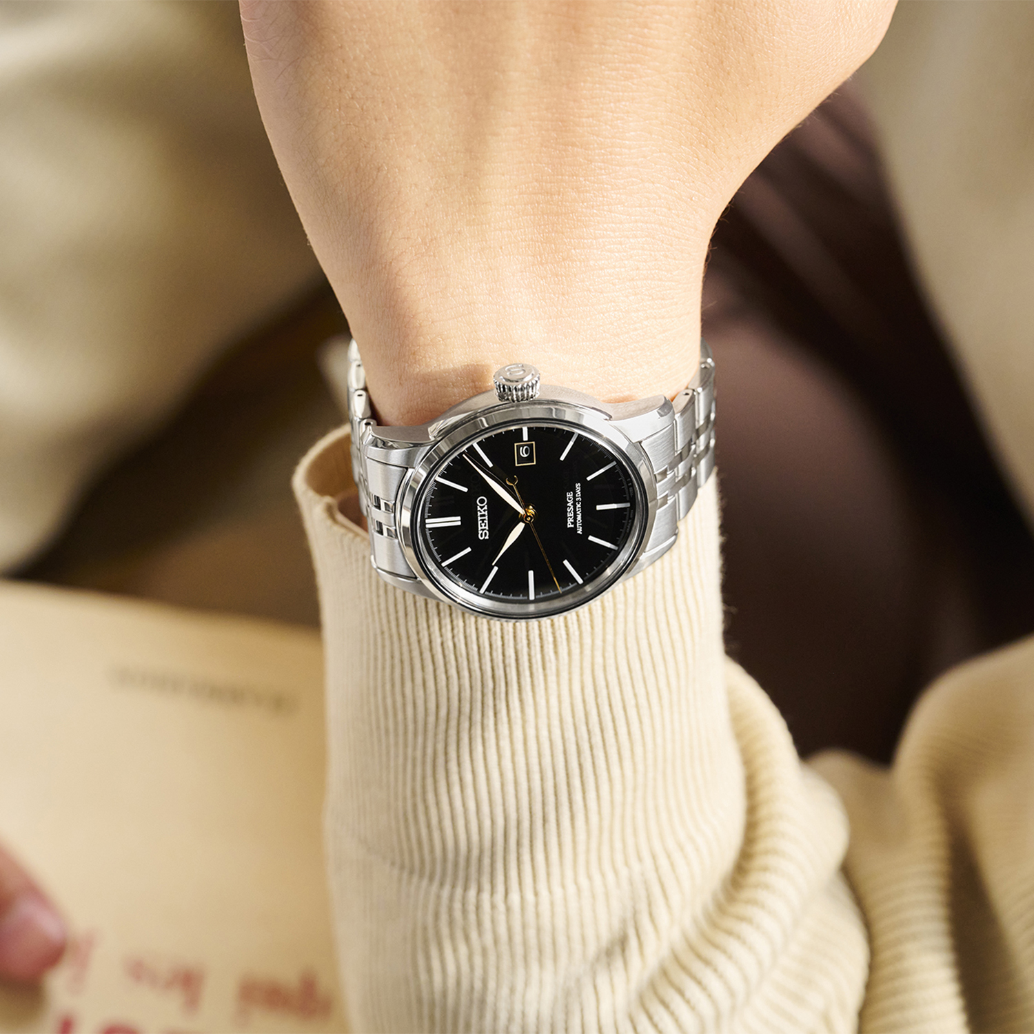 Seiko SPB405J1 męski zegarek Presage pasek - miniatura 8