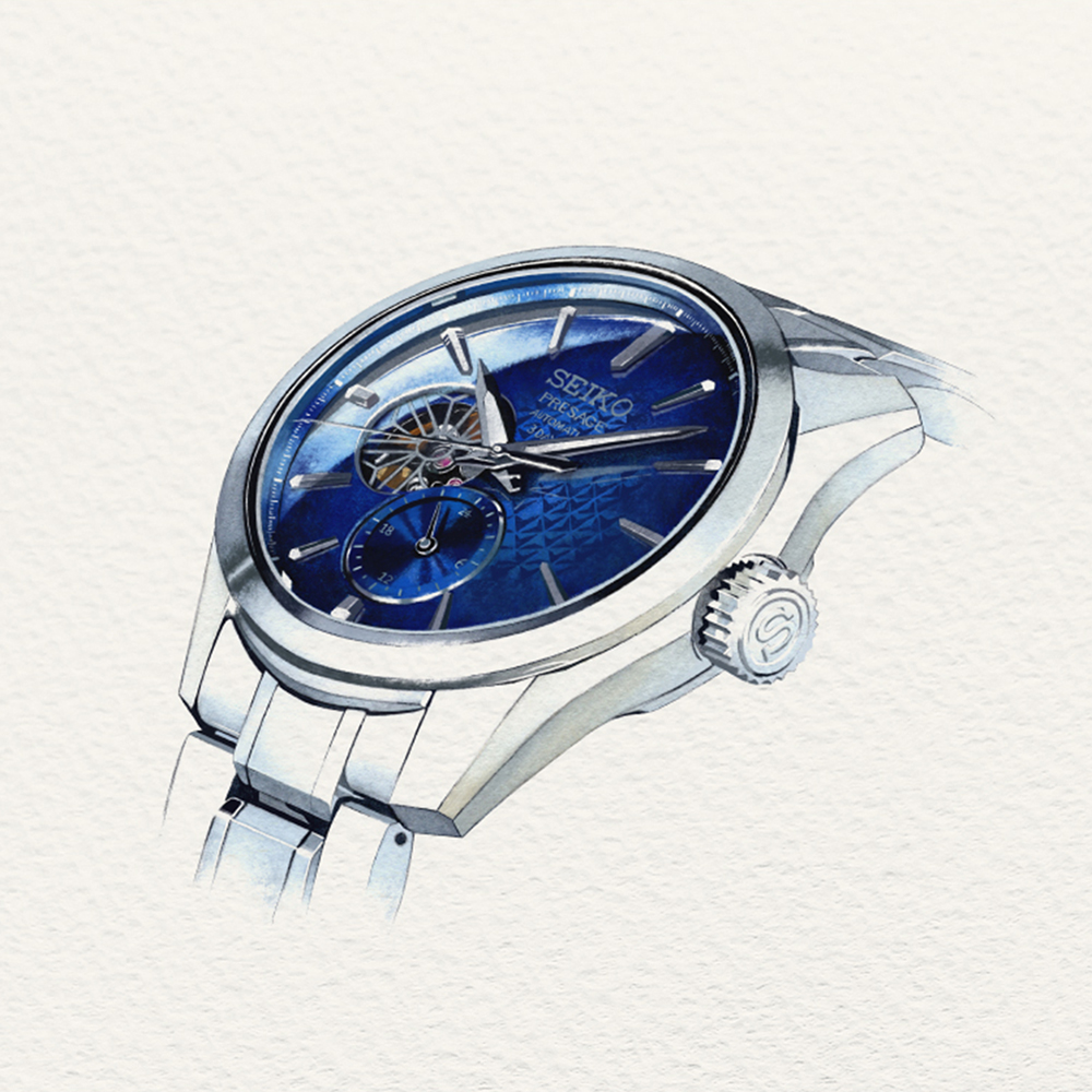 Seiko SPB417J1 Presage Automatic Open-Heart Sharp-Edged zegarek Presage