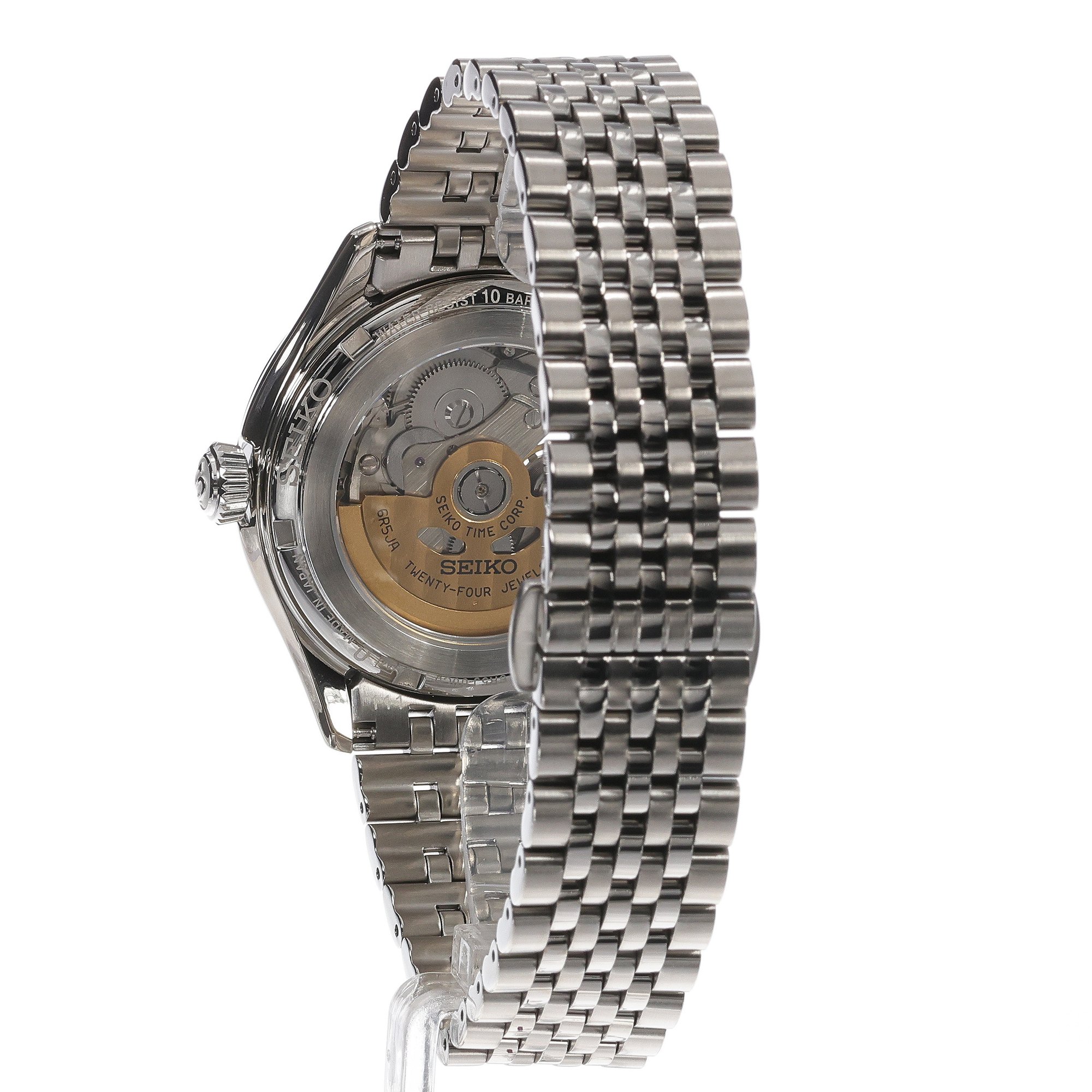 Seiko SPB469J1 zegarek srebrny klasyczny Presage bransoleta - miniatura 6