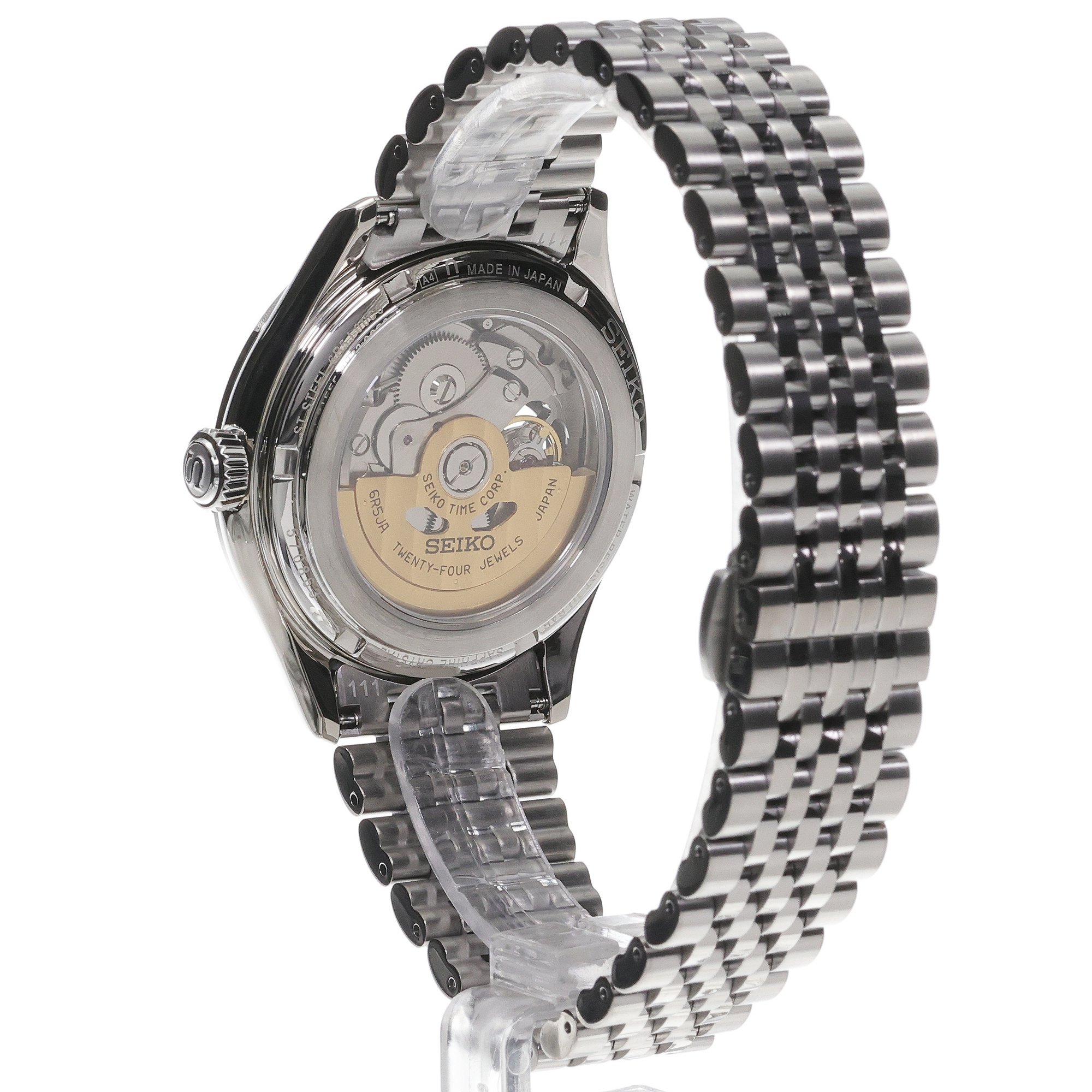 Seiko SPB471J1 zegarek srebrny klasyczny Presage bransoleta - miniatura 4