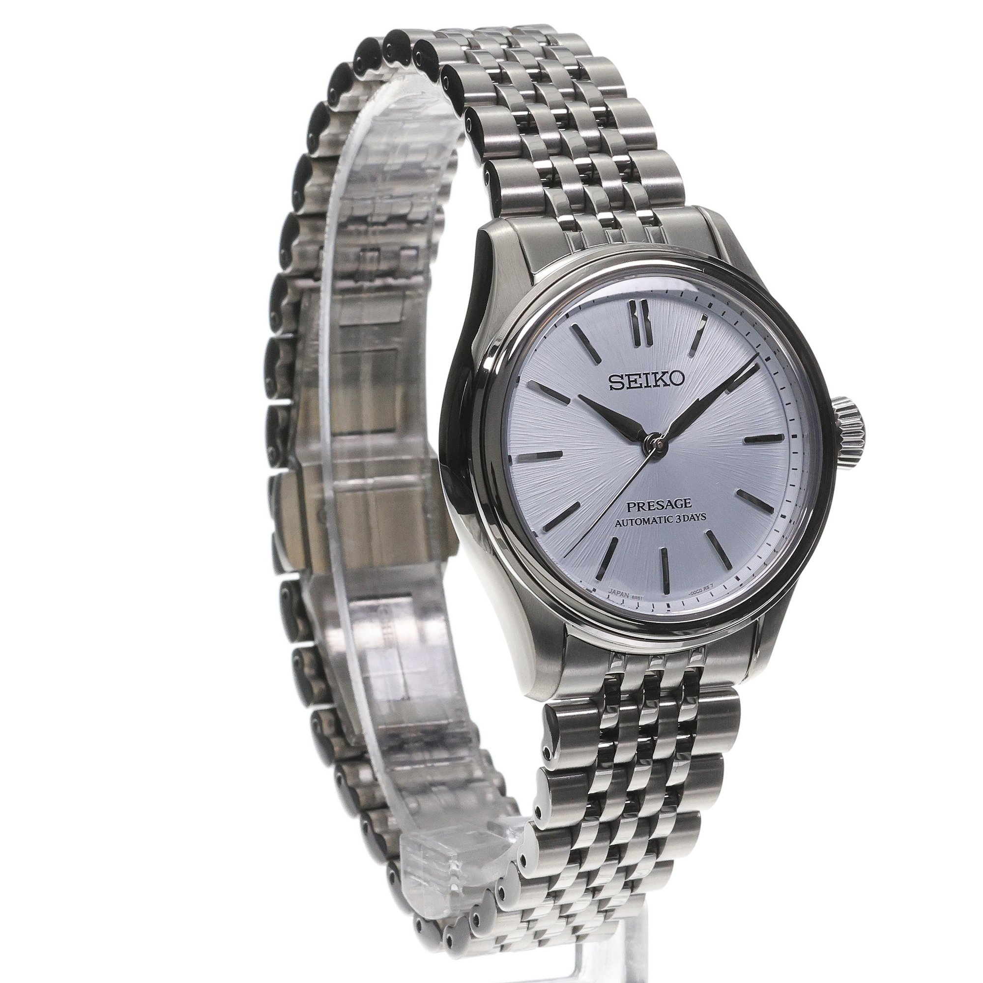 Seiko SPB521J1 zegarek srebrny klasyczny Presage bransoleta
