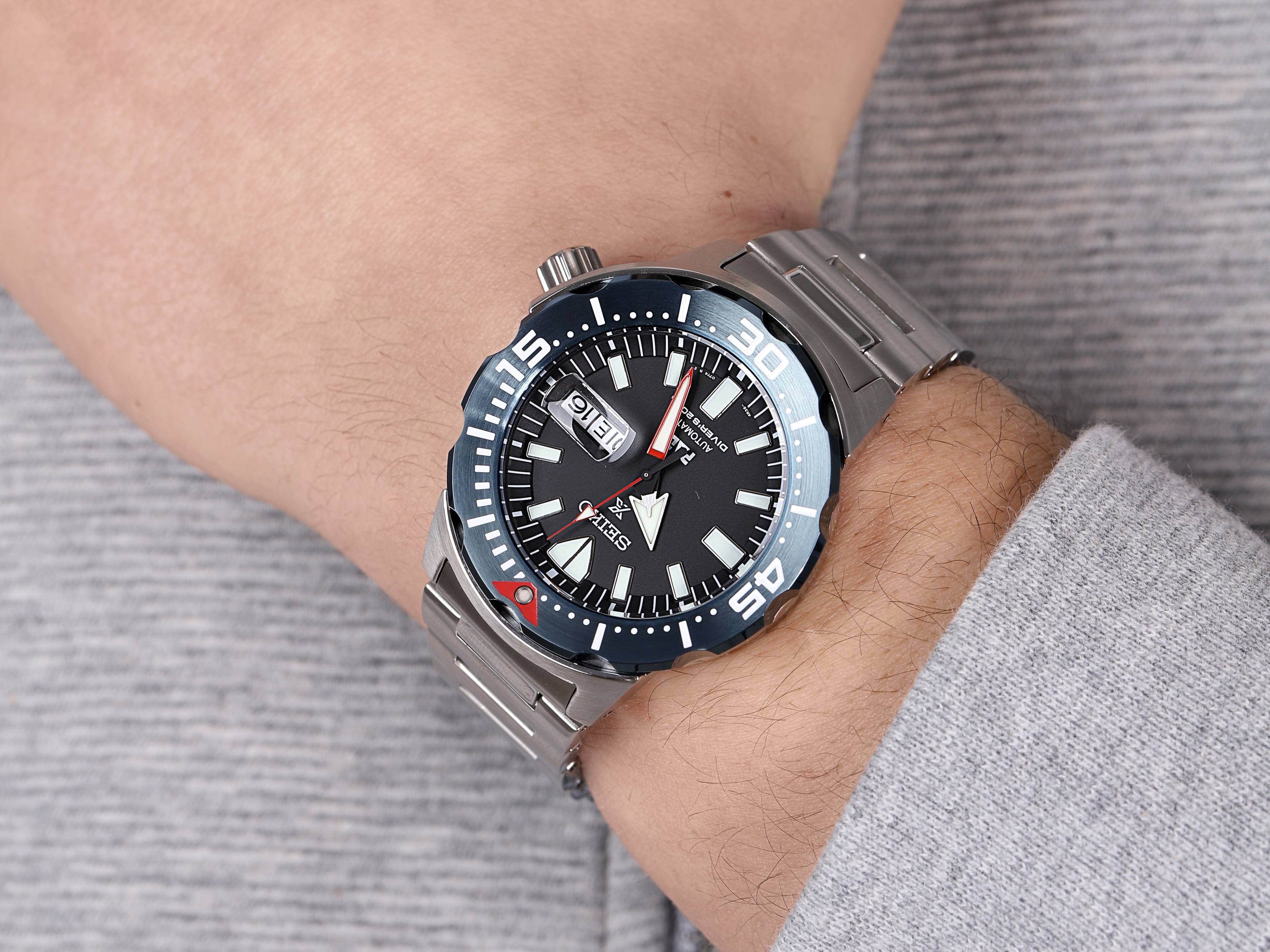 Seiko SRPE27K1 męski zegarek Prospex bransoleta