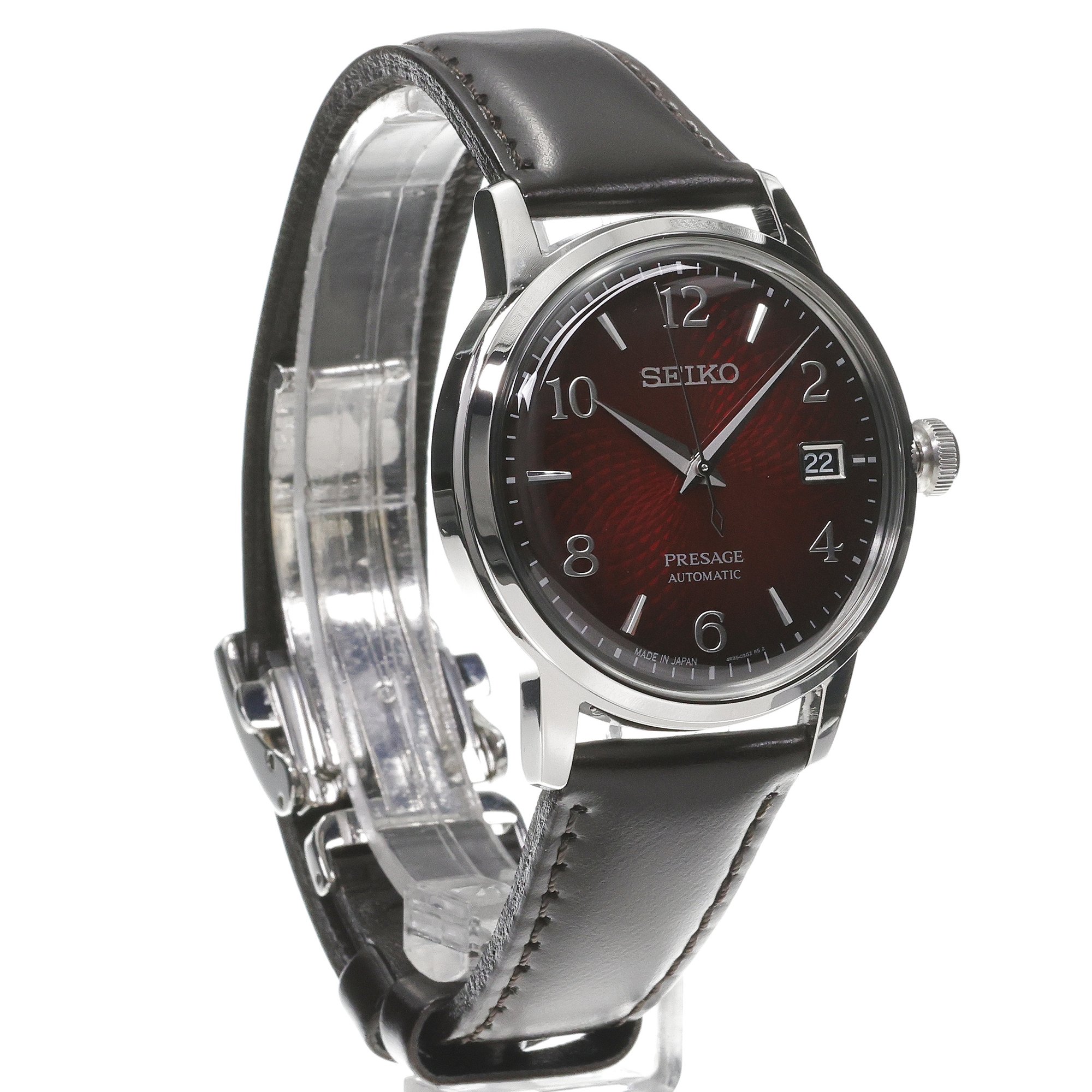 Seiko SRPE41J1 Presage Presage Automatic Cocktail Time Negroni zegarek męski elegancki mineralne utwardzane - miniatura 3