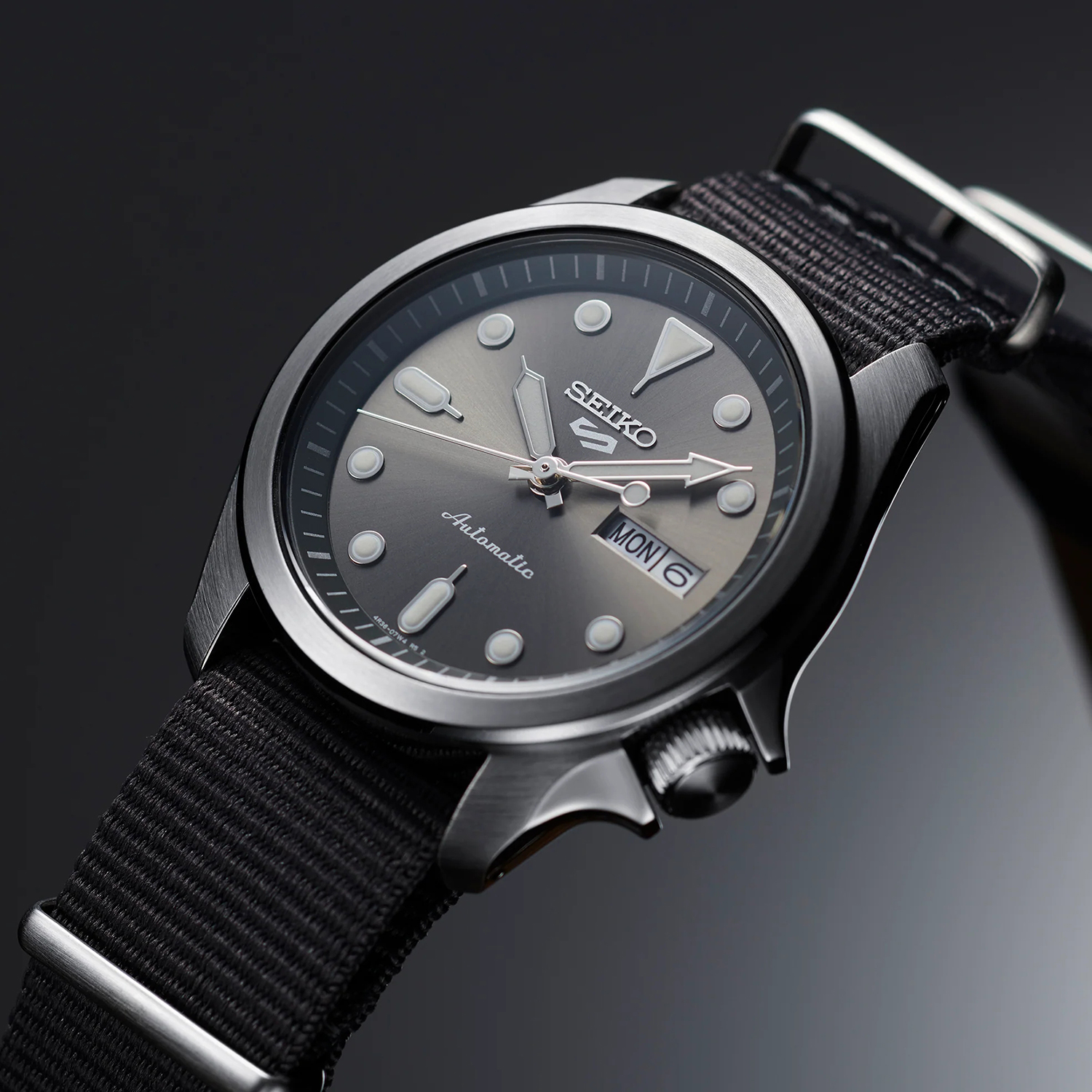 Seiko SRPE61K1 Sports Automat zegarek męski klasyczny mineralne utwardzane - miniatura 5
