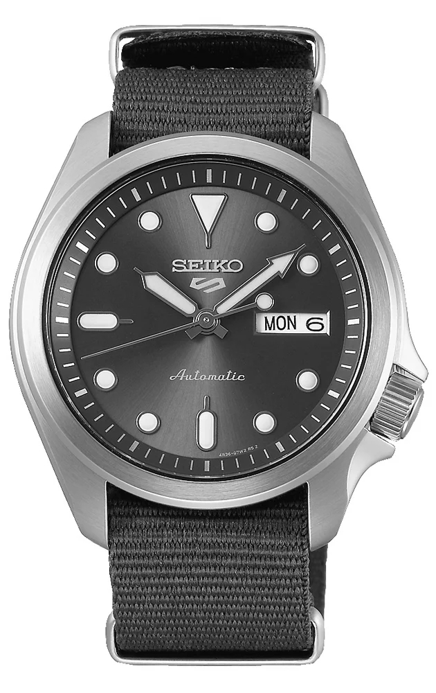 Seiko SRPE61K1 zegarek srebrny klasyczny Sports Automat pasek - miniatura 2