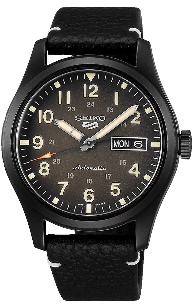 Seiko SRPG41K1 zegarek czarny klasyczny Sports Automat pasek - miniatura 2