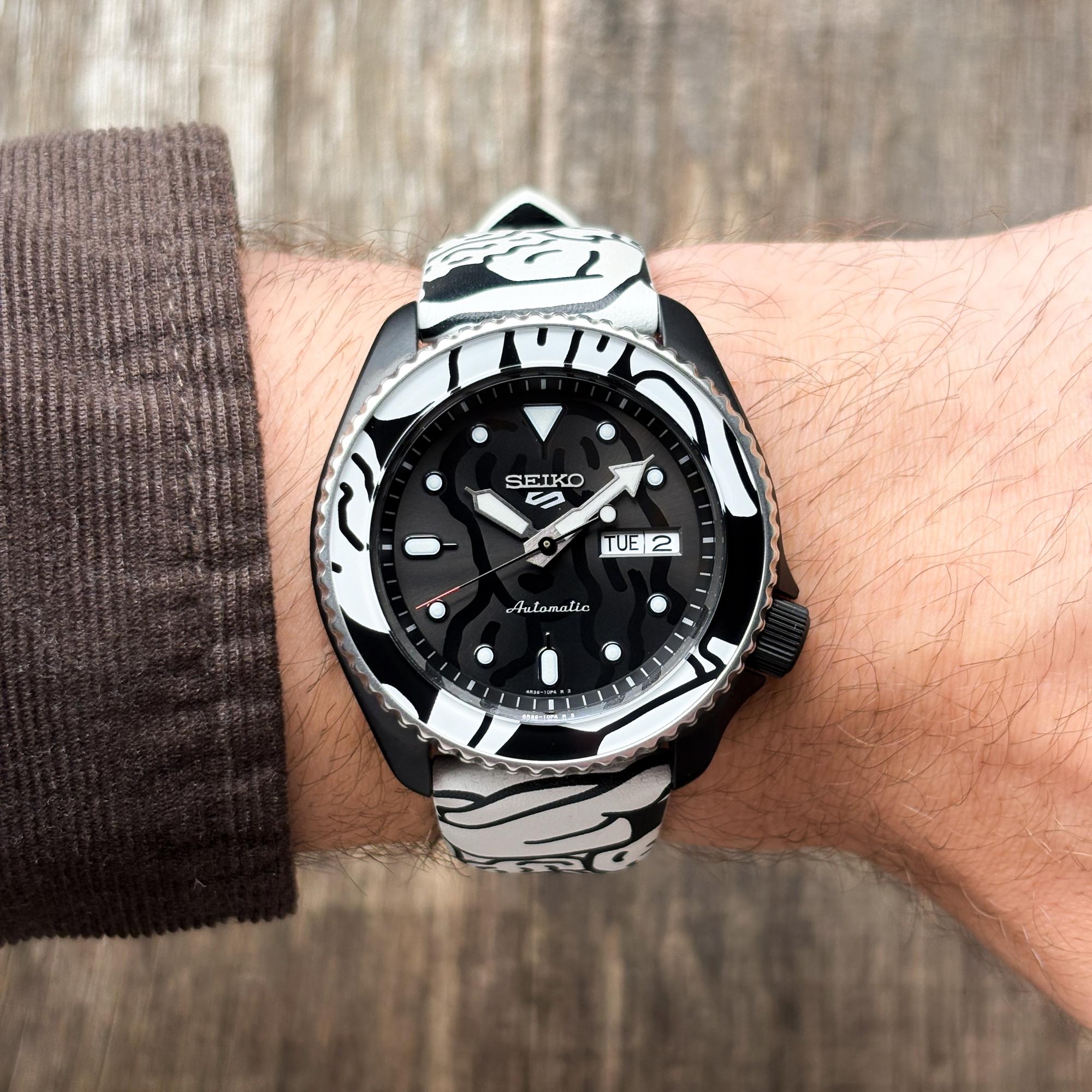 Seiko SRPG43K1 5 Sports Auto Moai Limited Edition Sports Automat sportowy zegarek czarny - miniatura 9