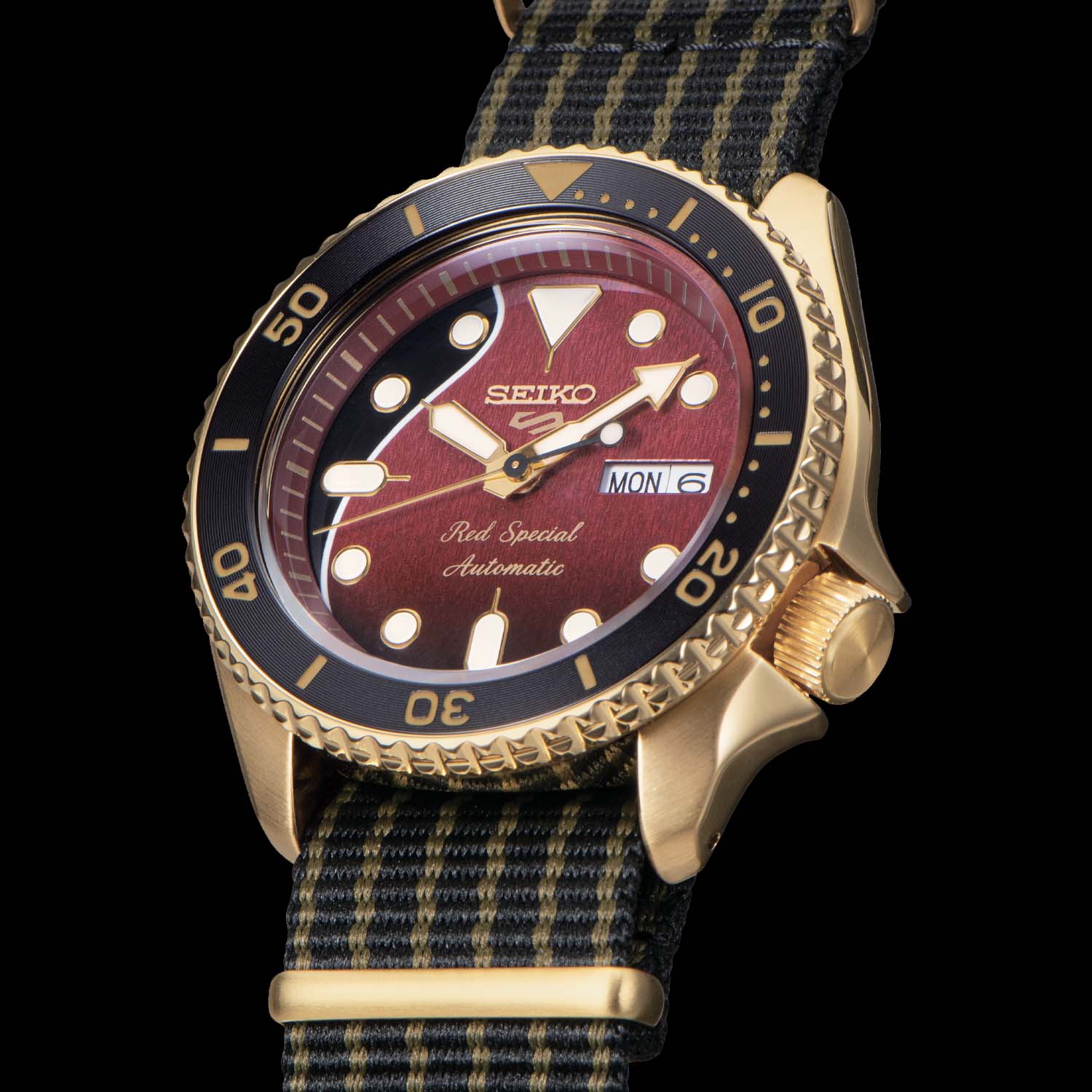 Seiko SRPH80K1 zegarek męski Sports Automat złoty - miniatura 12