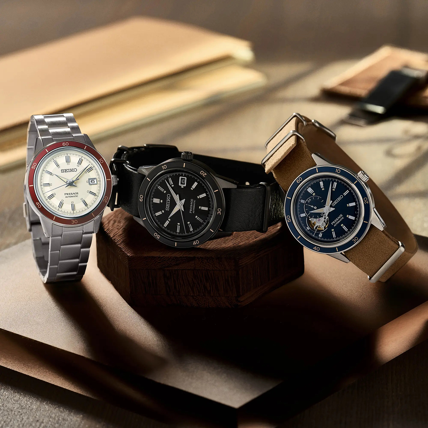 Seiko SRPH95J1 Presage Style 60s Stealth zegarek klasyczny Presage - miniatura 7