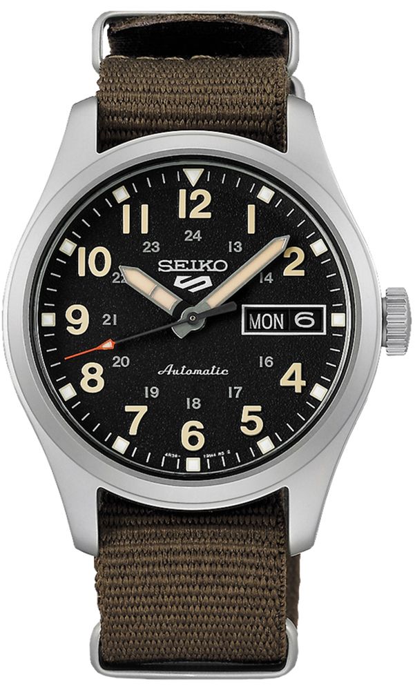 Seiko SRPJ85K1 zegarek srebrny klasyczny Sports Automat pasek - miniatura 2