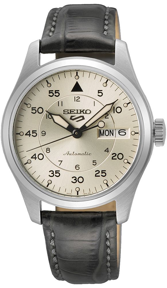 Seiko SRPJ87K1 5 Sports Automatic 100m Champagne Flieger Suit Style zegarek klasyczny Sports Automat - miniatura 2