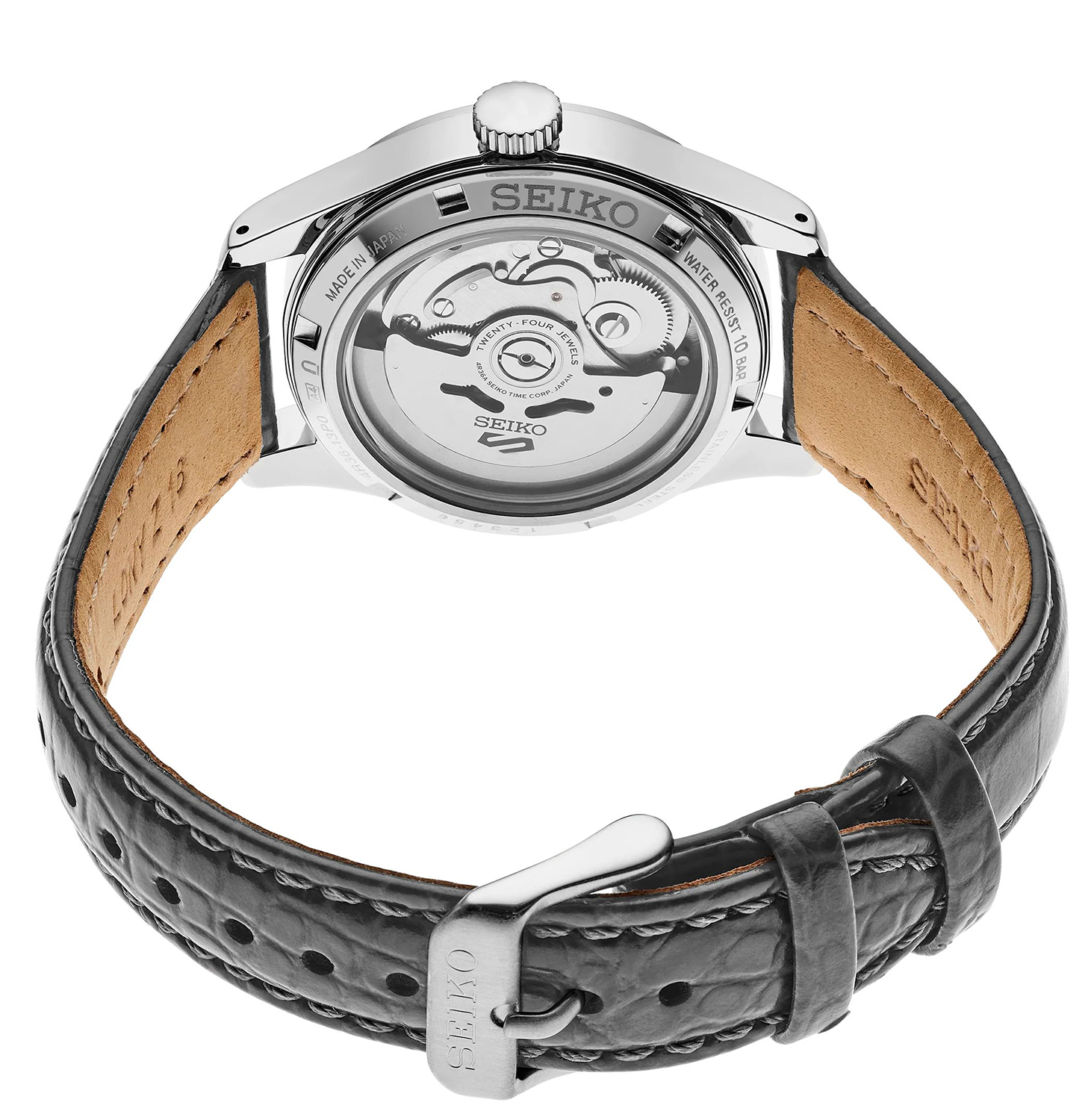 Seiko SRPJ87K1 zegarek srebrny klasyczny Sports Automat pasek - miniatura 4