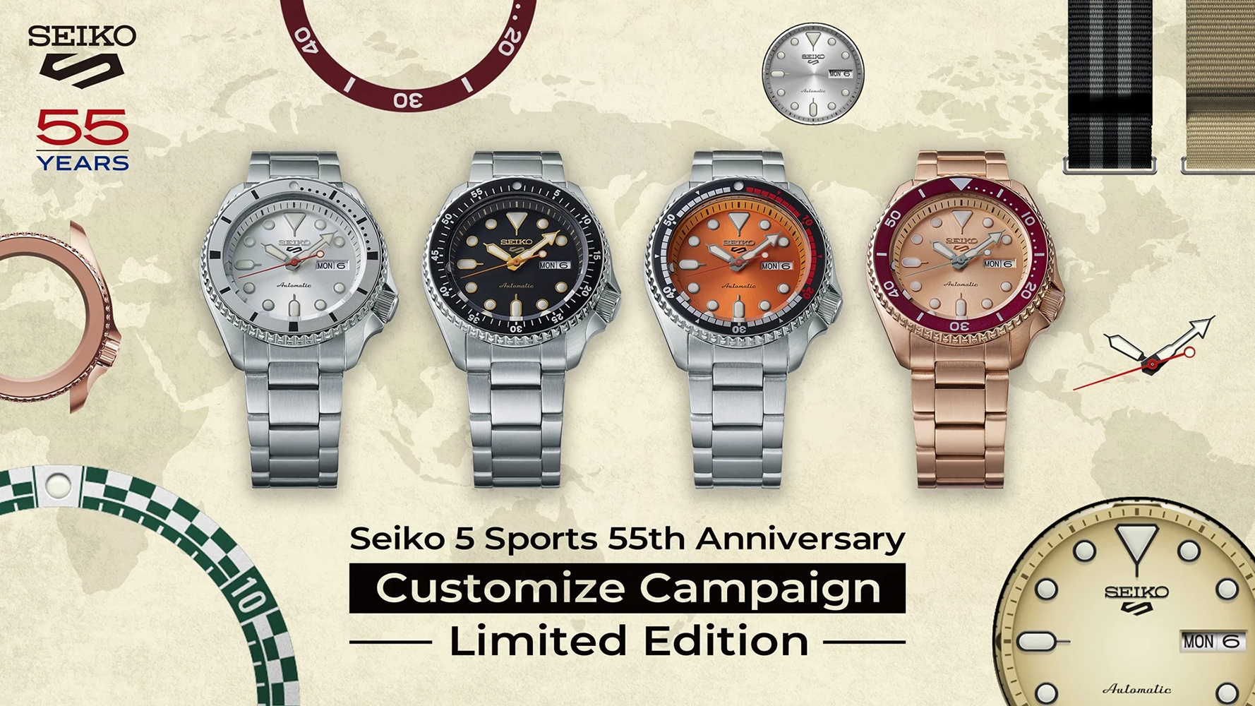 Seiko SRPK03K1 męski zegarek Sports Automat bransoleta - miniatura 4