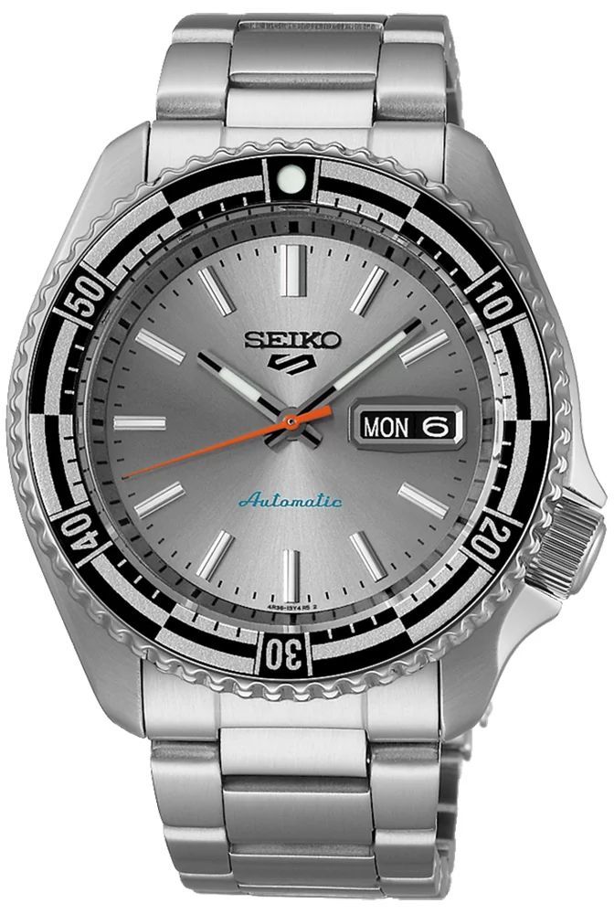Seiko SRPK09K1 Sports Automat 5 Sports Automatic New Rally Diver Retro Colour zegarek męski klasyczny mineralne utwardzane - miniatura 2