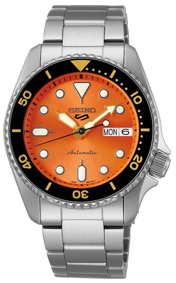 Seiko SRPK35K1 zegarek srebrny klasyczny Sports Automat bransoleta - miniatura 2