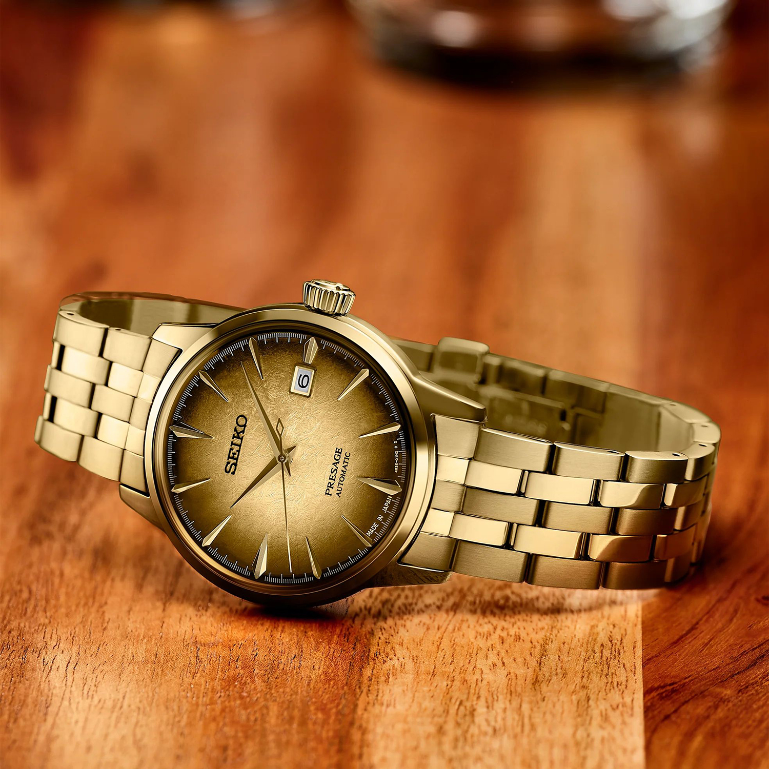 Seiko SRPK48J1 Presage Presage Cocktail Time Half and Half zegarek męski klasyczny mineralne utwardzane
