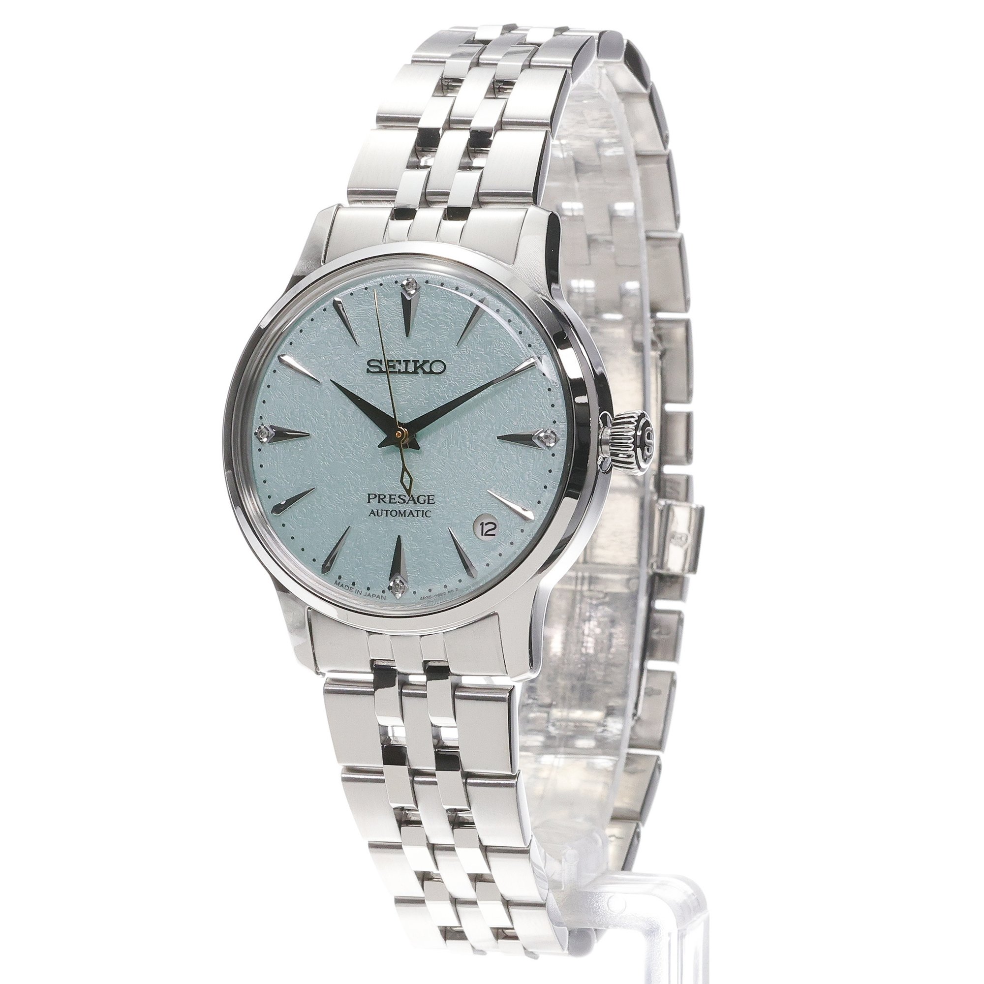 Seiko SRPL63J1 Presage Cocktail Time Frozen Mojito Presage klasyczny zegarek srebrny - miniatura 2