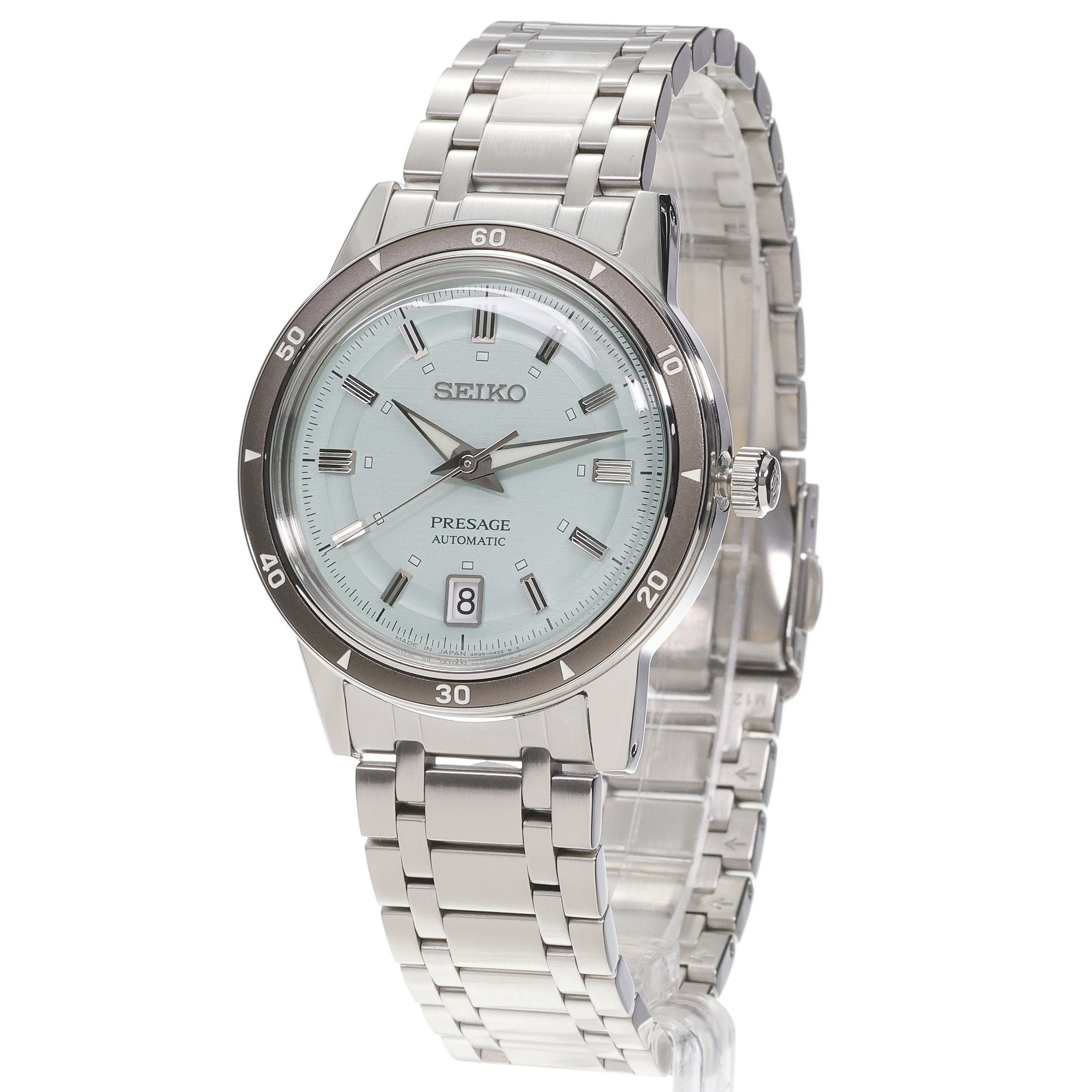 Seiko SRPL71J1 Presage Style 60s Automatic Presage klasyczny zegarek srebrny - miniatura 2