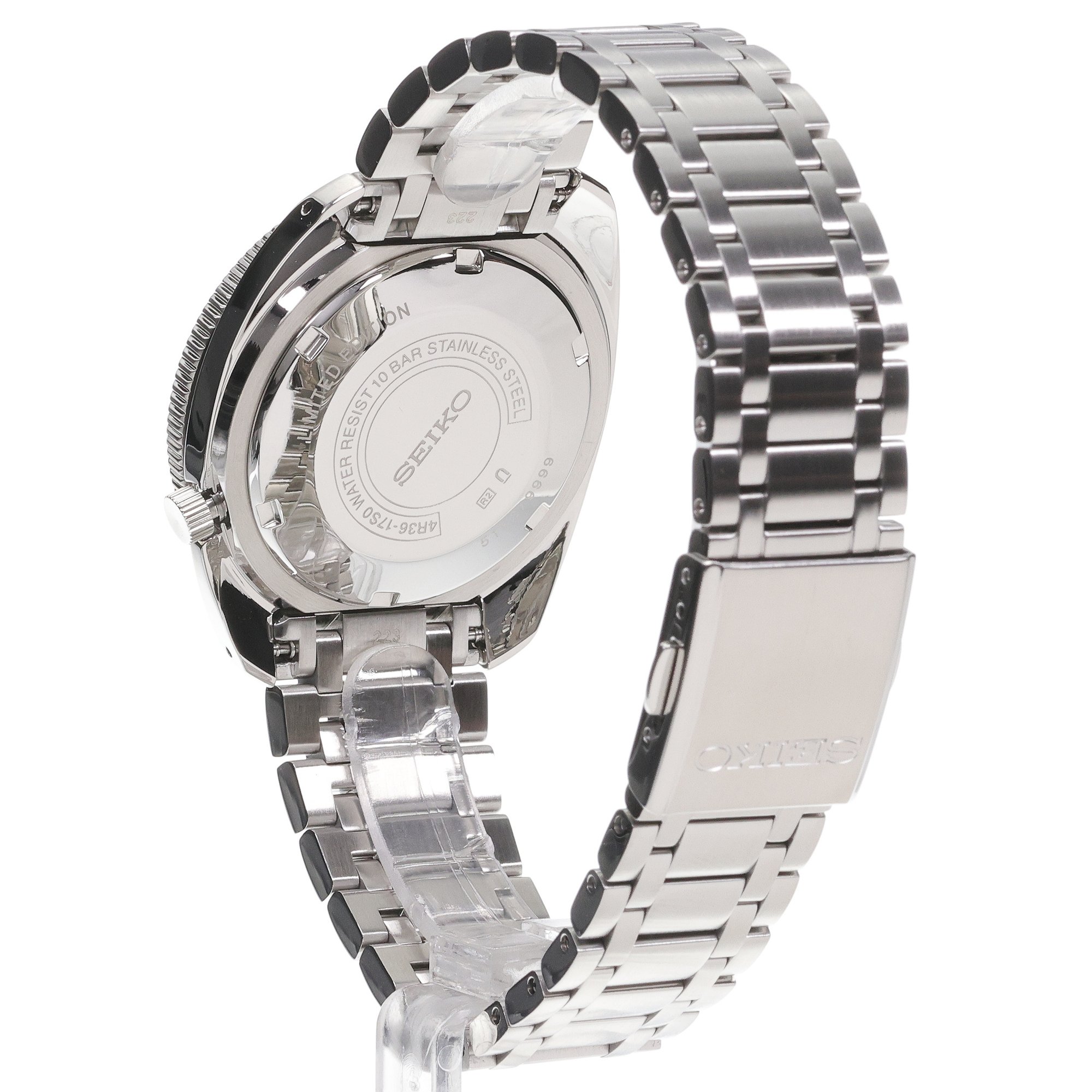 Seiko SRPL91K1 zegarek srebrny sportowy Sports Automat bransoleta - miniatura 4