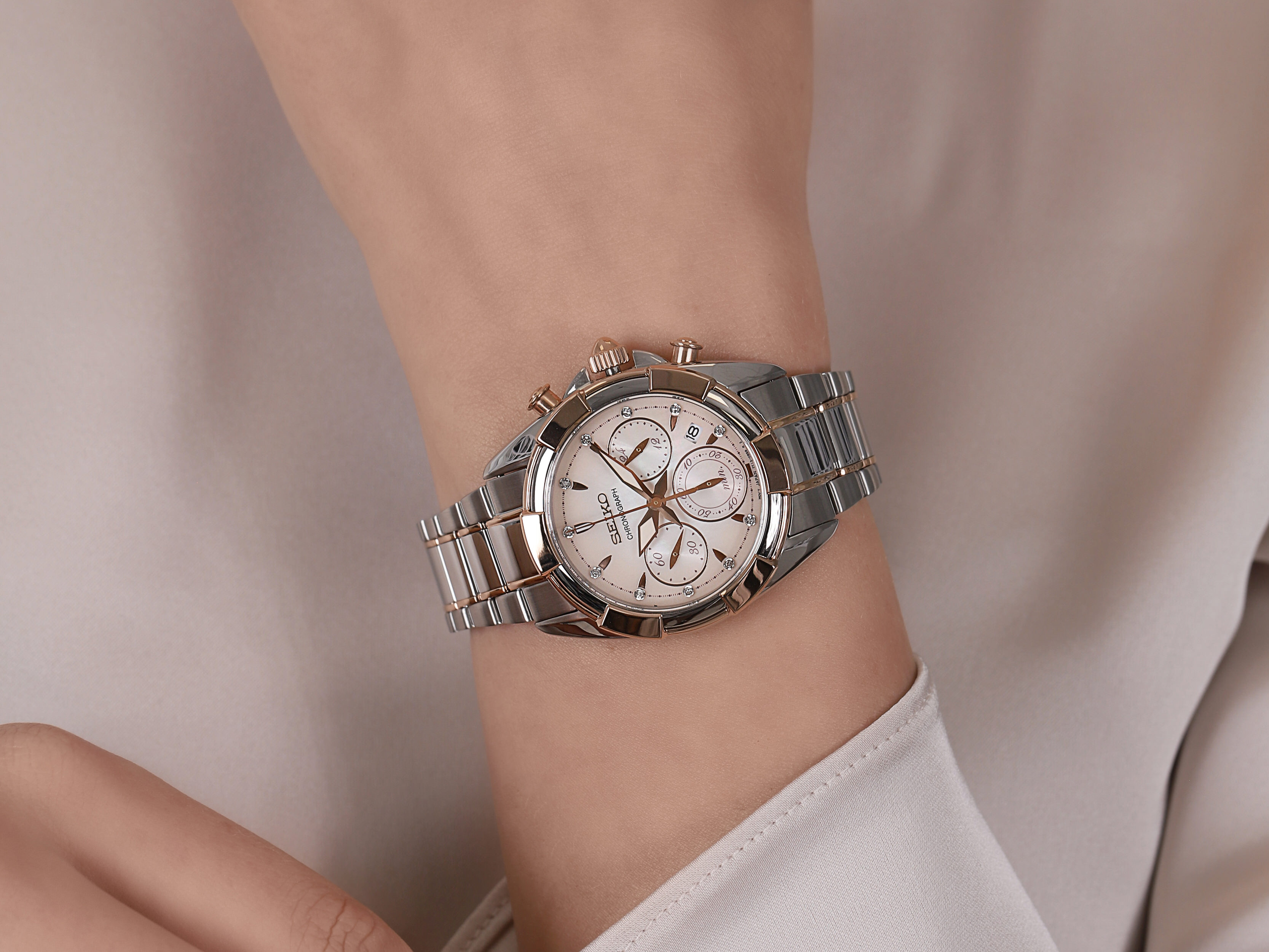 Seiko SRWZ02P1 zegarek damski Chronograph - miniatura 4
