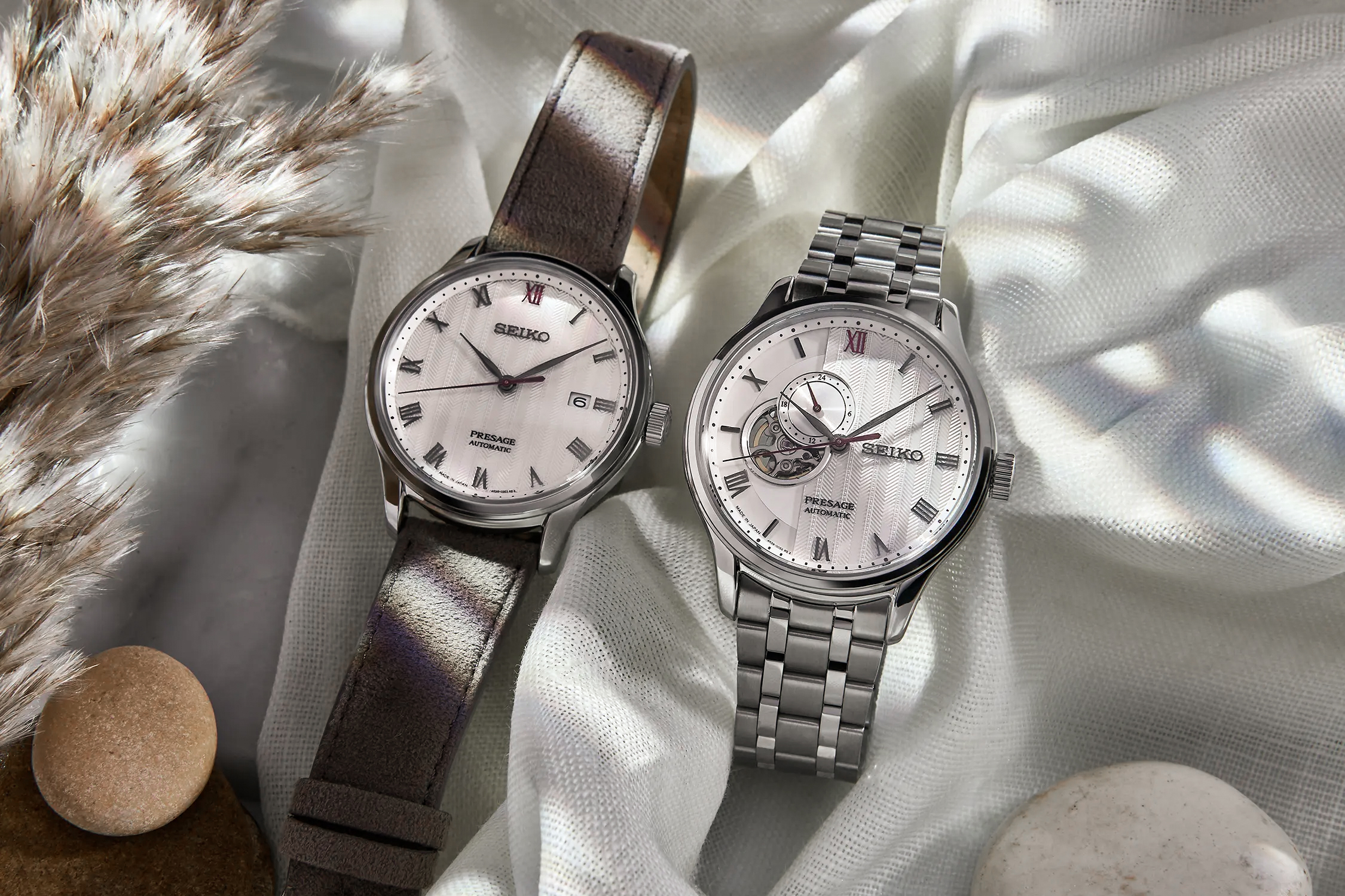 Seiko SSA443J1 zegarek srebrny klasyczny Presage bransoleta - miniatura 5