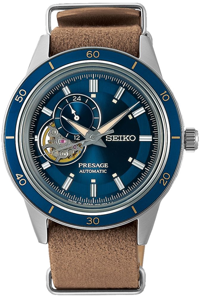Seiko SSA453J1 zegarek srebrny klasyczny Presage pasek - miniatura 2