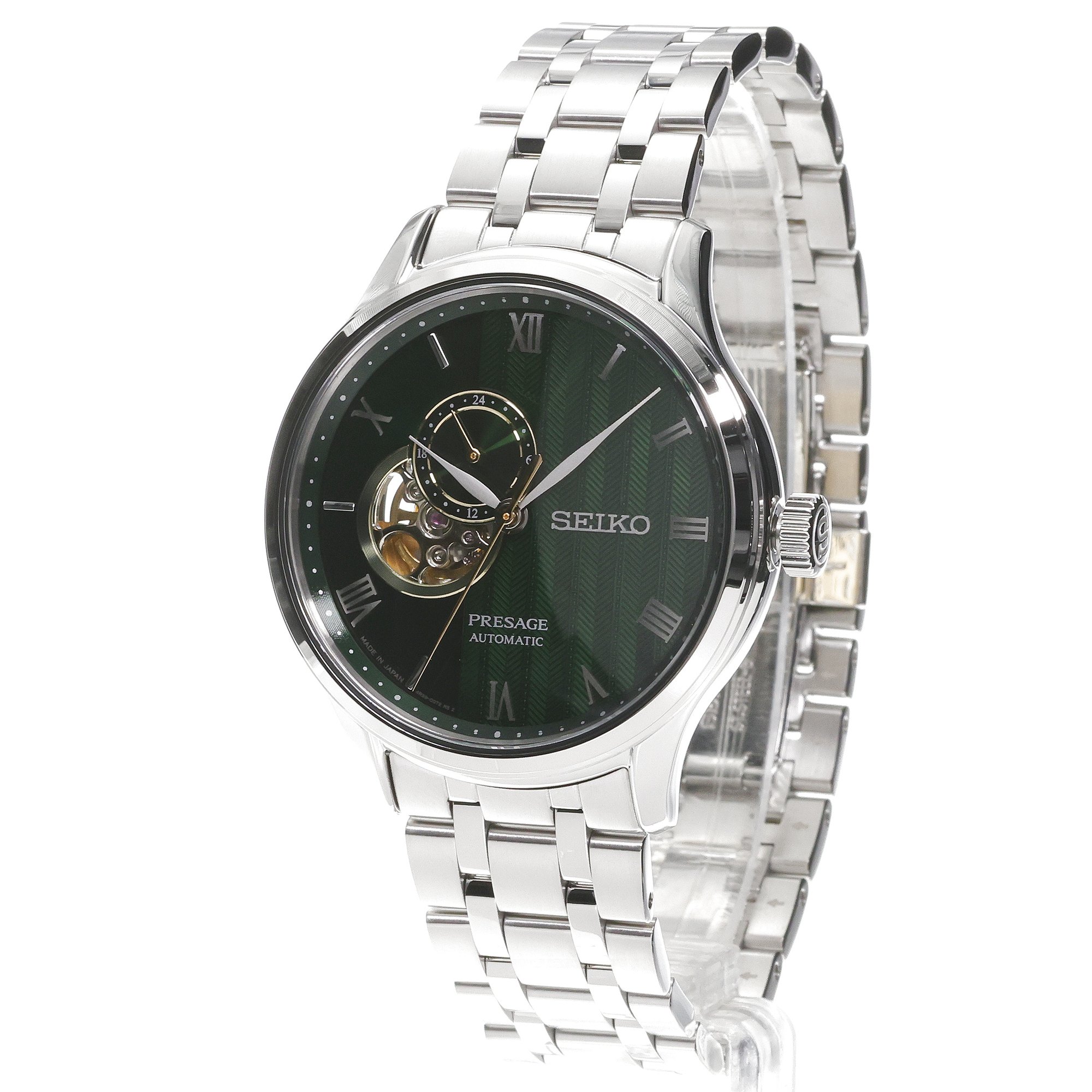 Seiko SSA463J1 Presage Automatic Open Heart Inspired by Japanese Gardens zegarek elegancki Presage