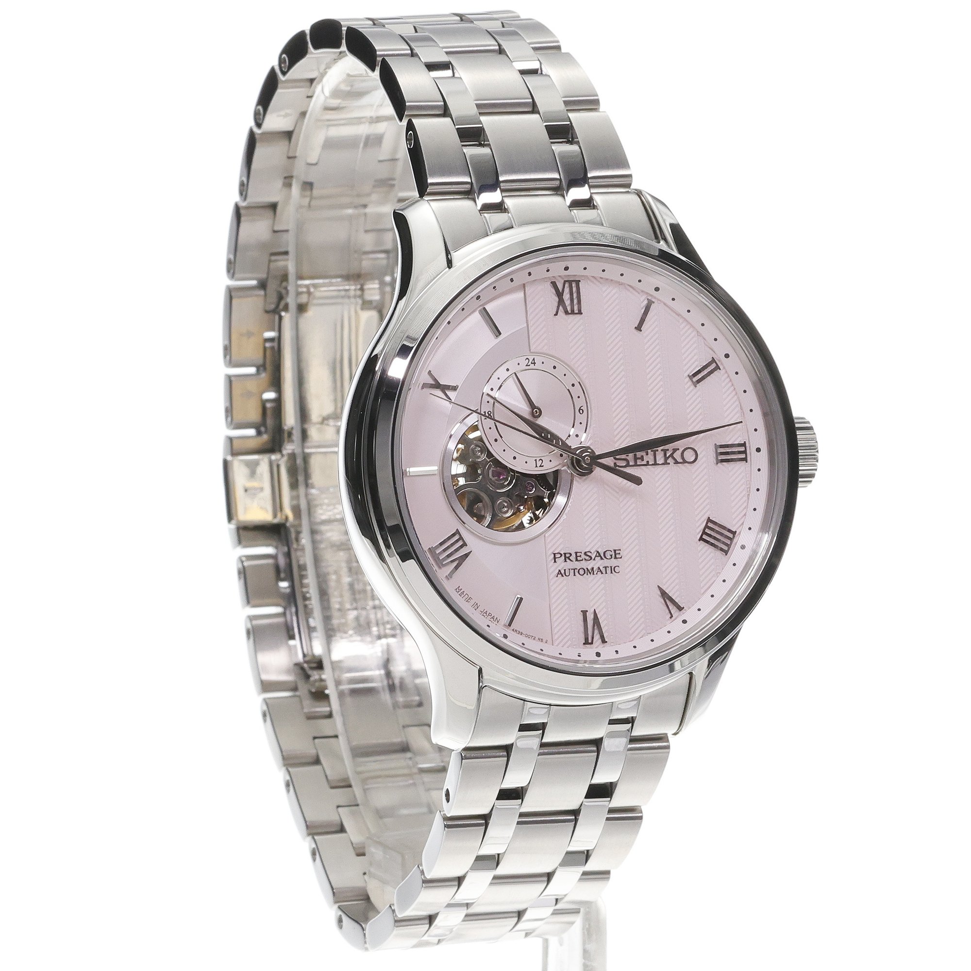 Seiko SSA465J1 zegarek srebrny luksusowy Automatic bransoleta - miniatura 3