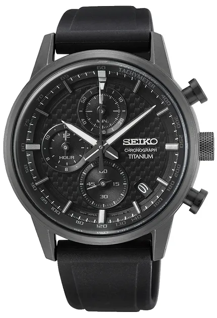 Zegarek Seiko Chronograph Titanium - męski  - zdjęcie 1