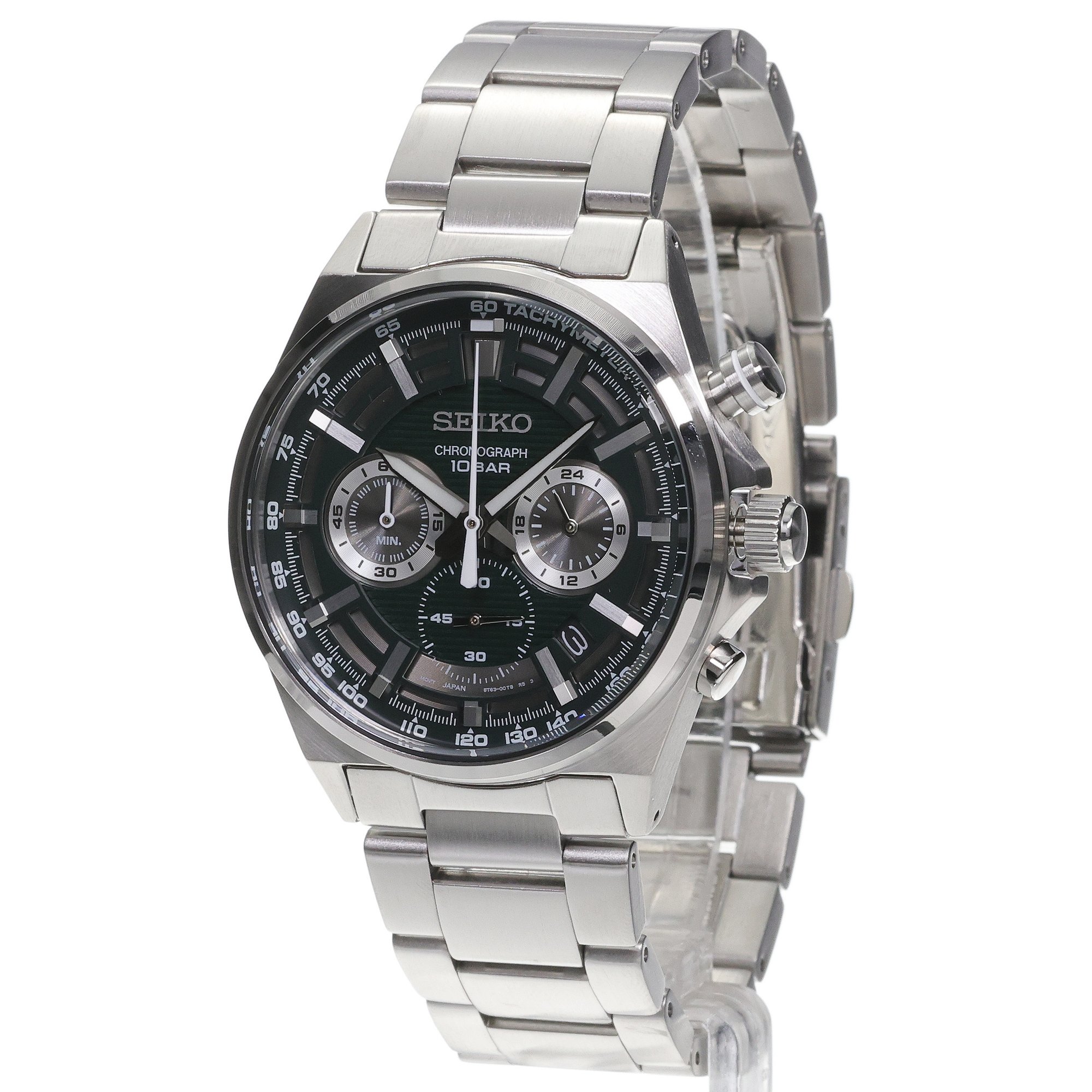Seiko SSB405P1 Chronograph Quartz 100m Chronograph sportowy zegarek srebrny - miniatura 2