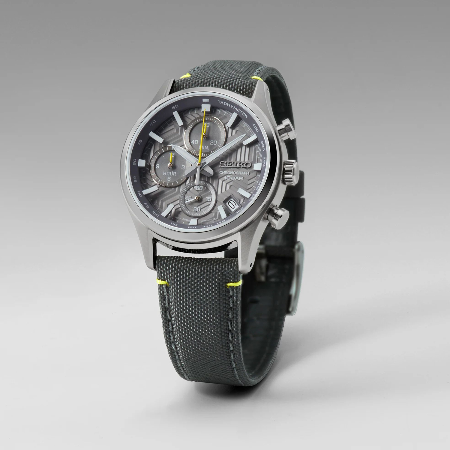 Seiko SSB423P1 zegarek srebrny sportowy Chronograph pasek - miniatura 5