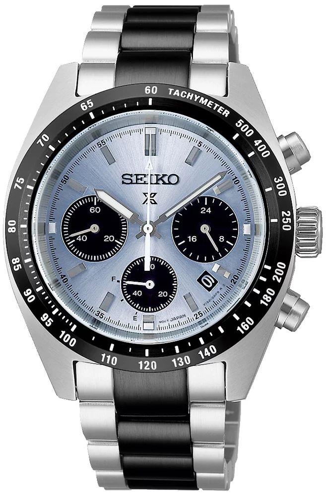 Seiko SSC909P1 zegarek srebrny sportowy Prospex bransoleta - miniatura 2