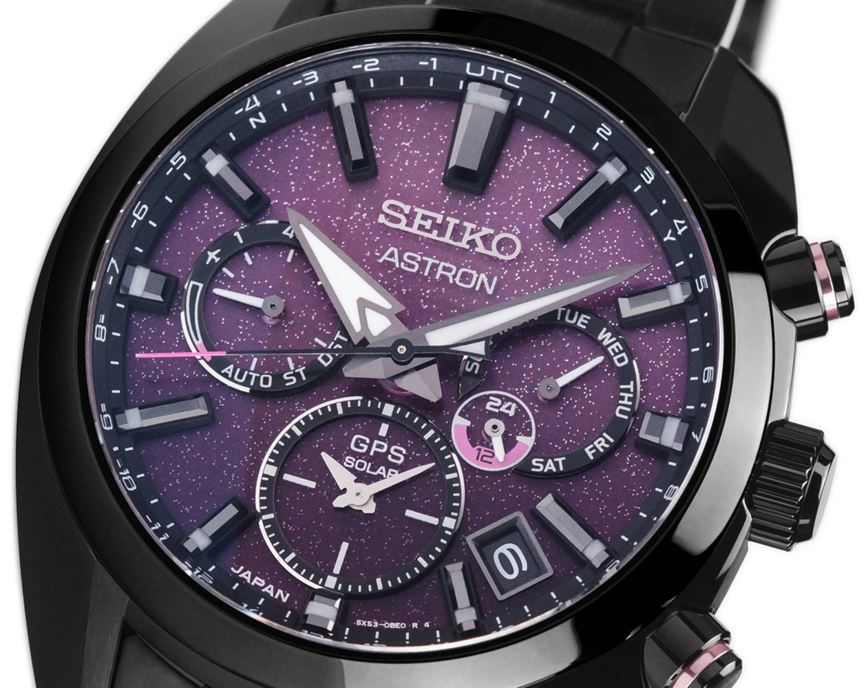 Seiko SSH083J1 zegarek czarny sportowy Astron bransoleta - miniatura 2