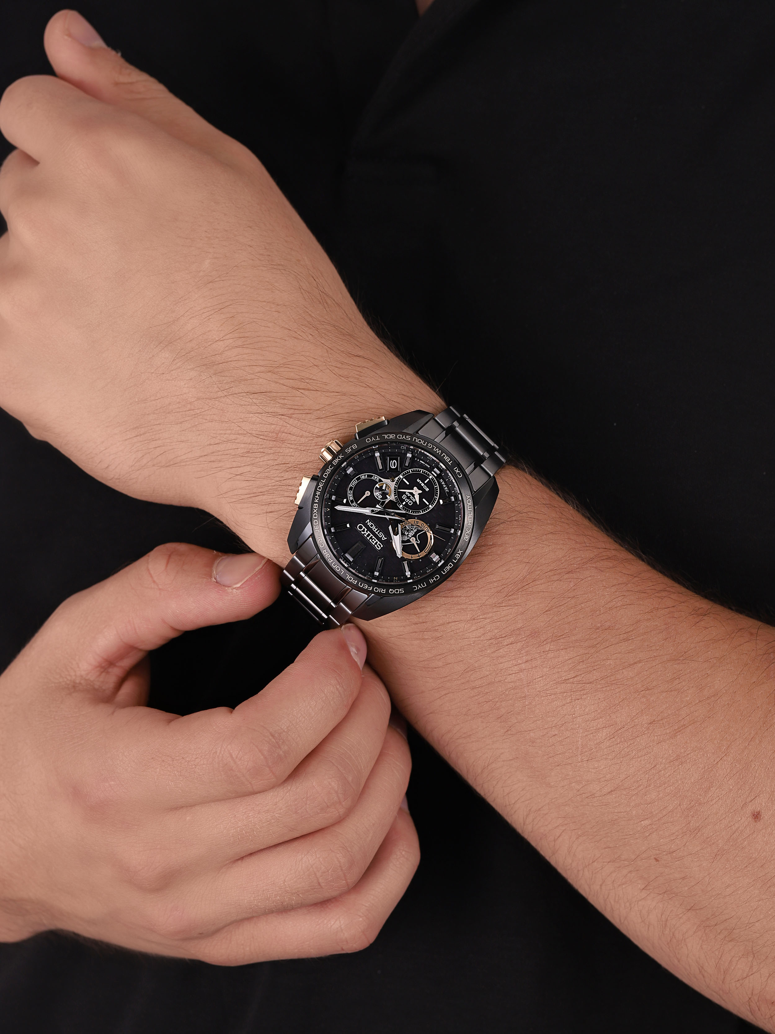 Seiko SSH097J1 Astron The Astron KOJIMA PRODUCTIONS GPS Solar zegarek męski sportowy szafirowe - miniatura 3