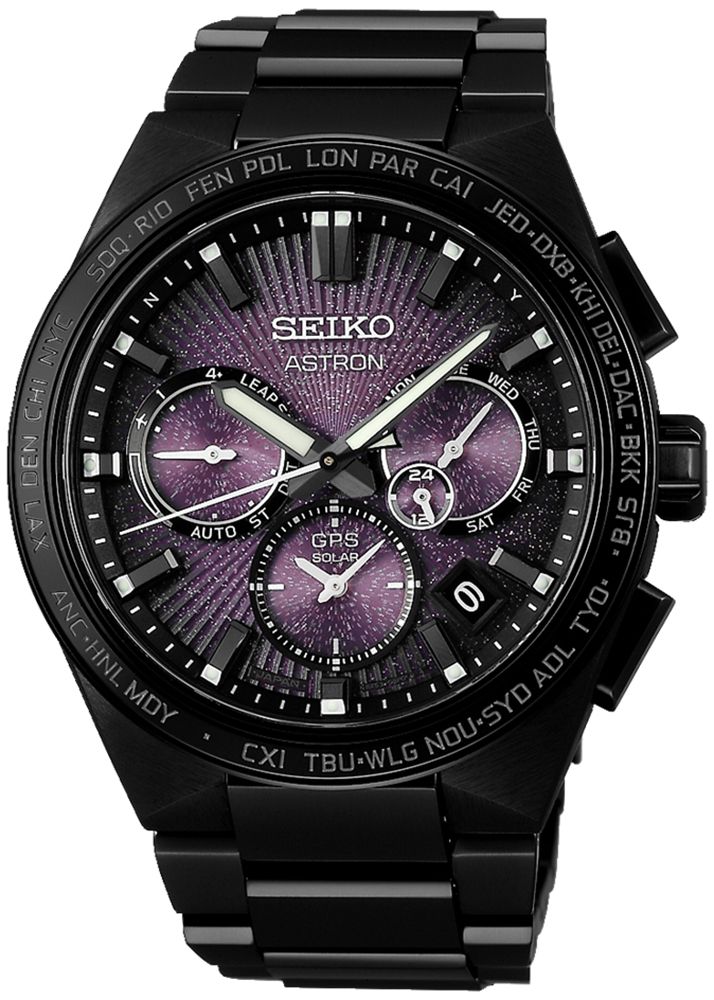 Seiko SSH123J1 zegarek czarny sportowy Astron bransoleta - miniatura 2