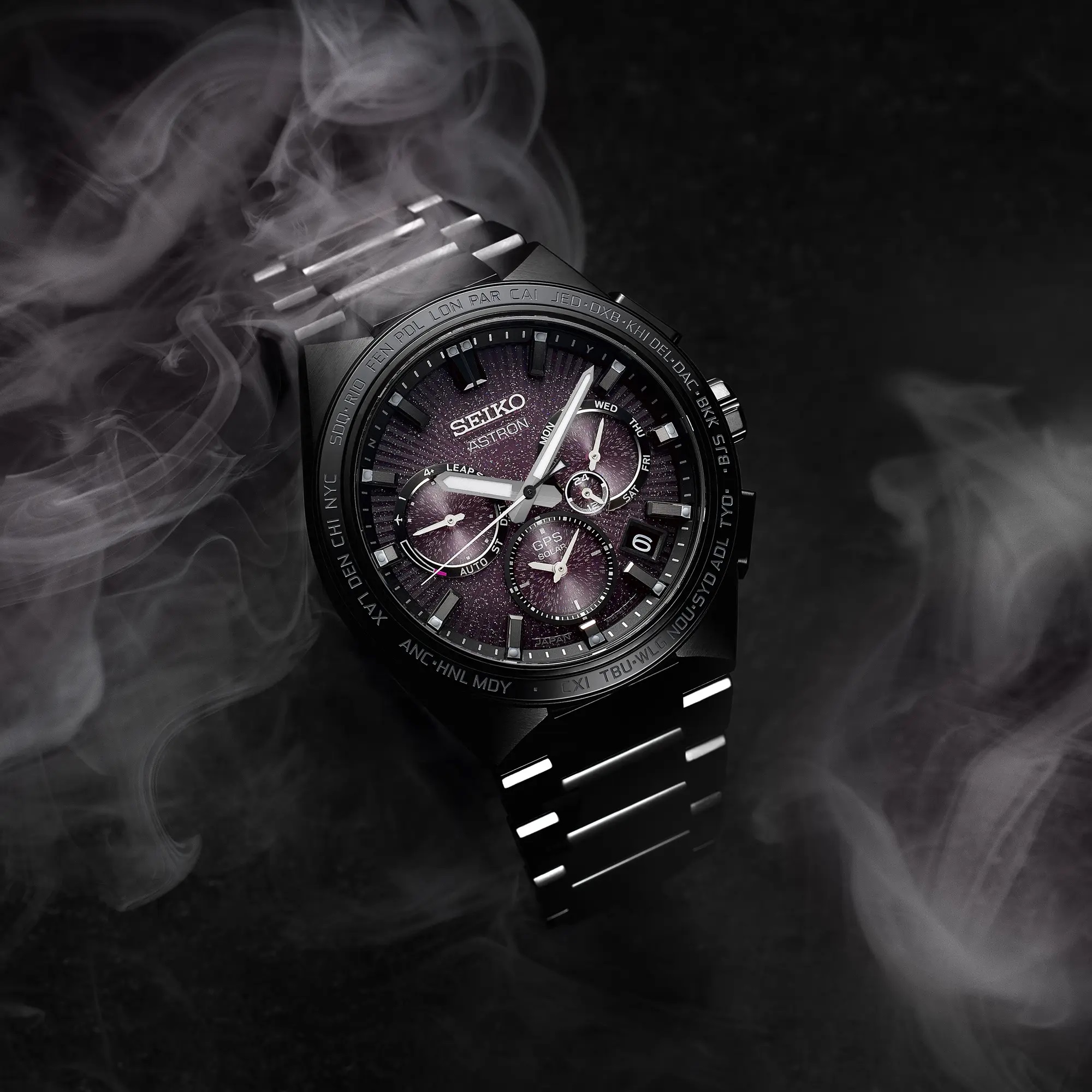 Seiko SSH123J1 zegarek czarny sportowy Astron bransoleta - miniatura 6
