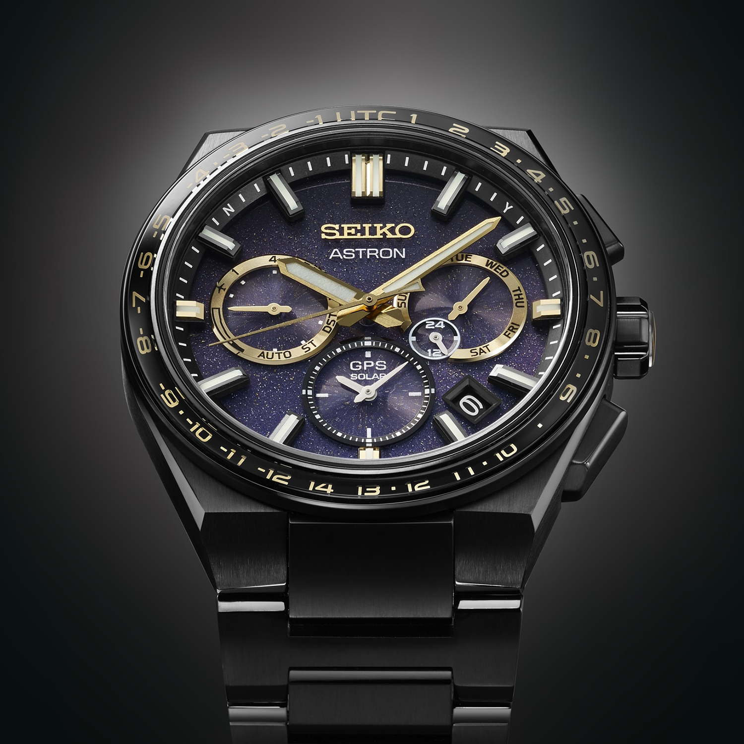 Seiko SSH145J1 zegarek czarny klasyczny Astron bransoleta - miniatura 6