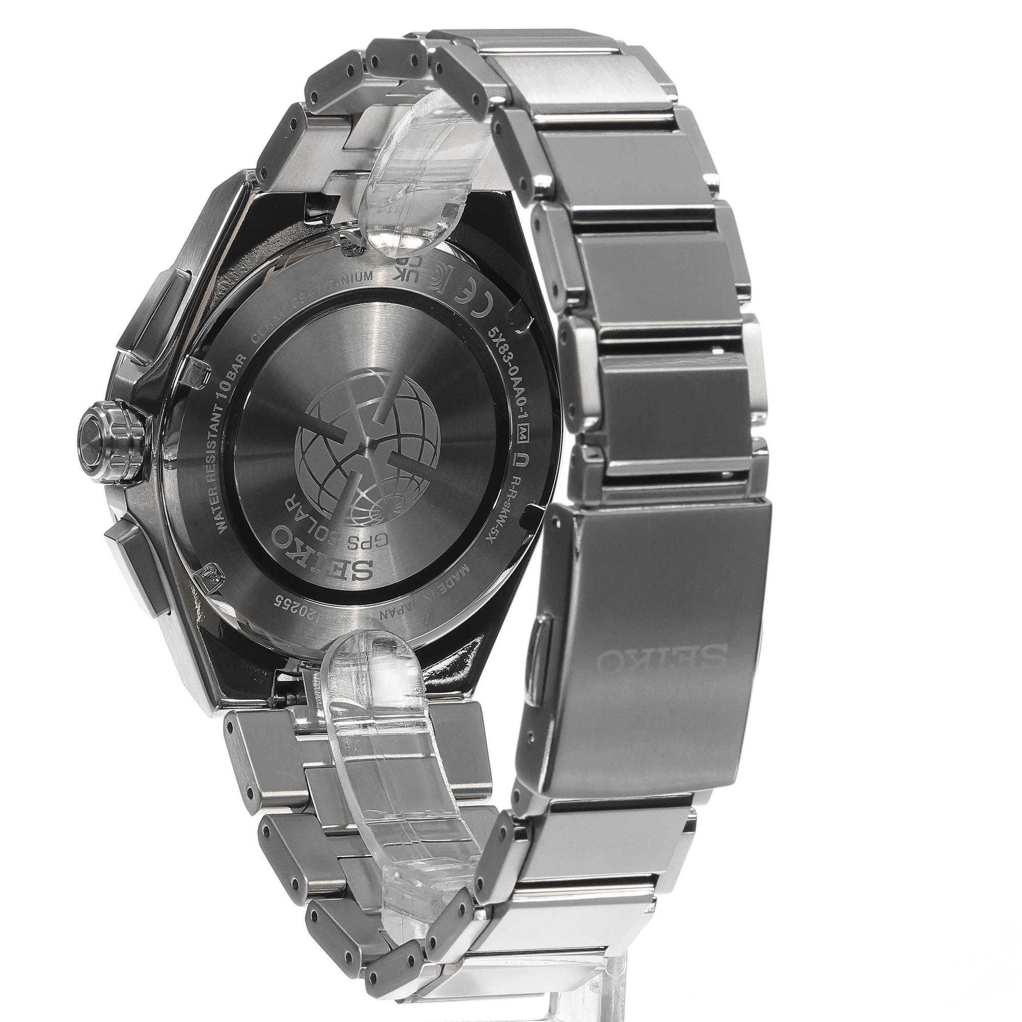 Seiko SSH153J1 Astron Astron GPS Solar Silvery Night 5X Chronograph Titanium zegarek męski sportowy szafirowe - miniatura 9