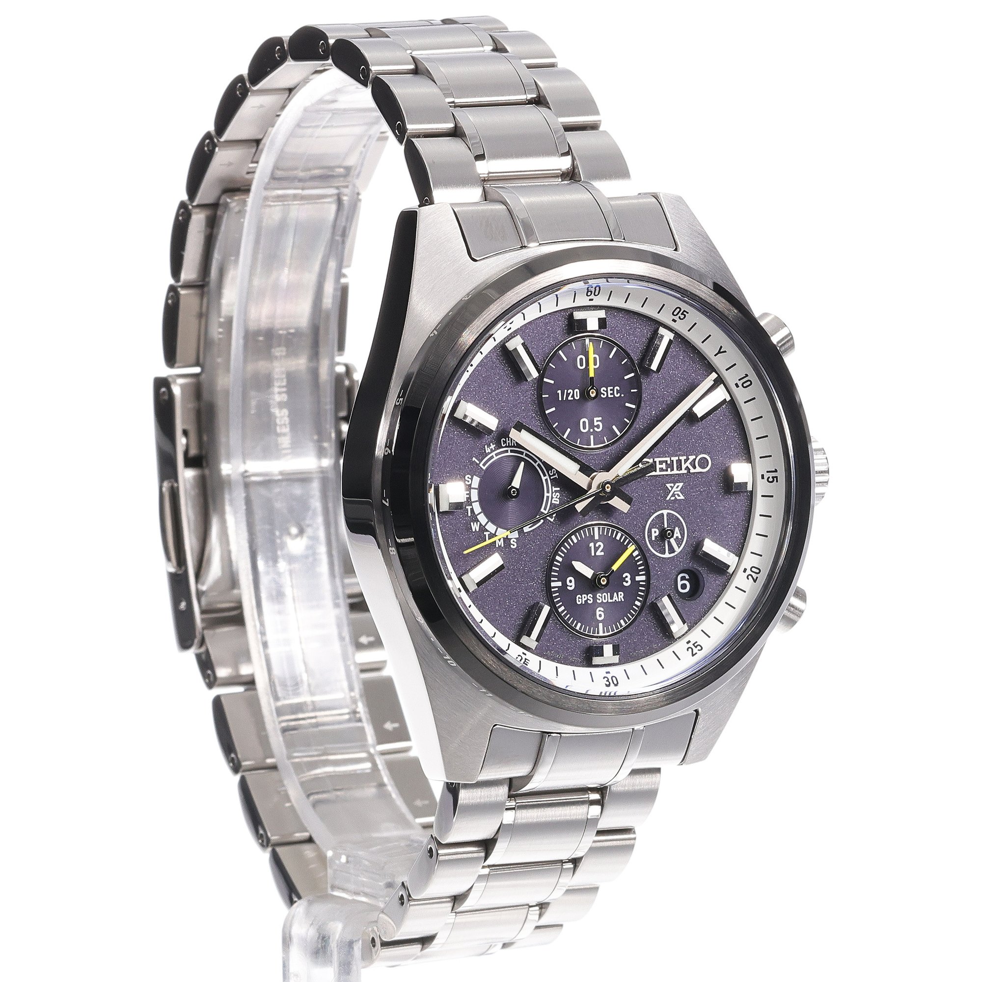 Seiko SSH167J1 Prospex GPS Solar Chronograph Speedtimer Black 42mm zegarek sportowy Prospex