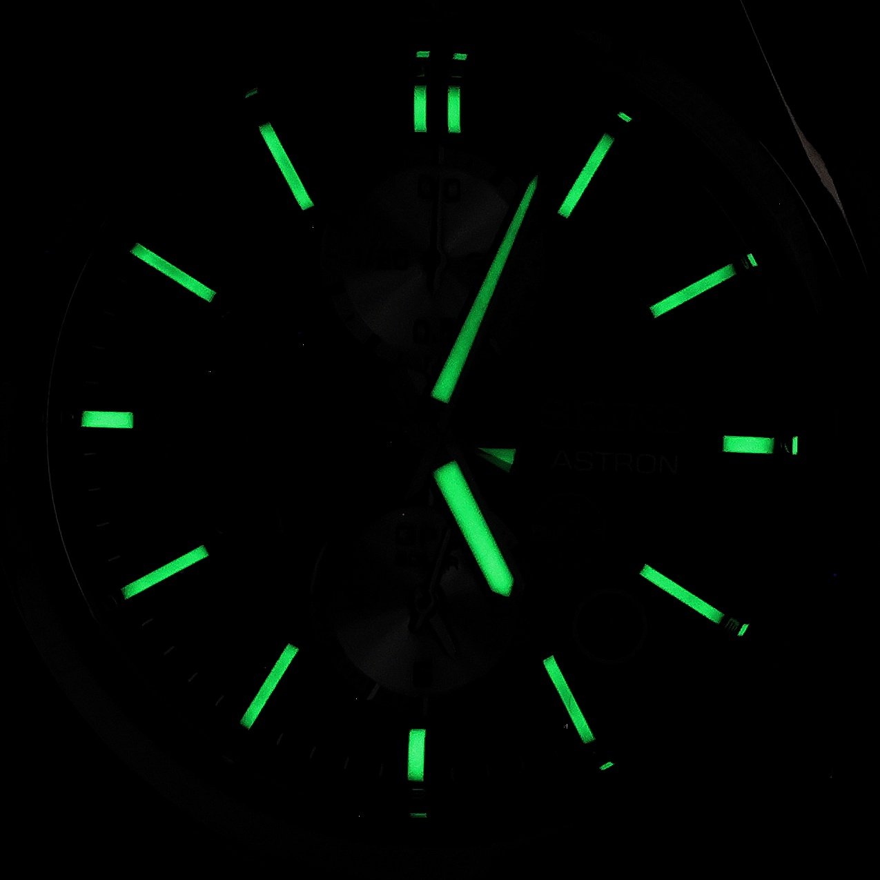 Seiko SSH179J1 Astron GPS Solar Dual-Time Chronograph All Black Astron sportowy zegarek czarny