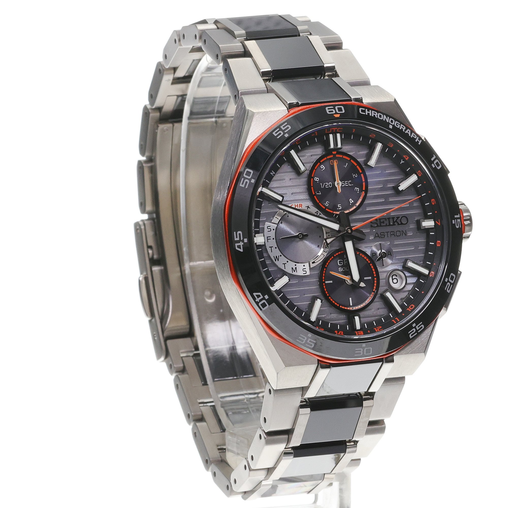 Seiko SSH183J1 zegarek srebrny sportowy Astron bransoleta - miniatura 3
