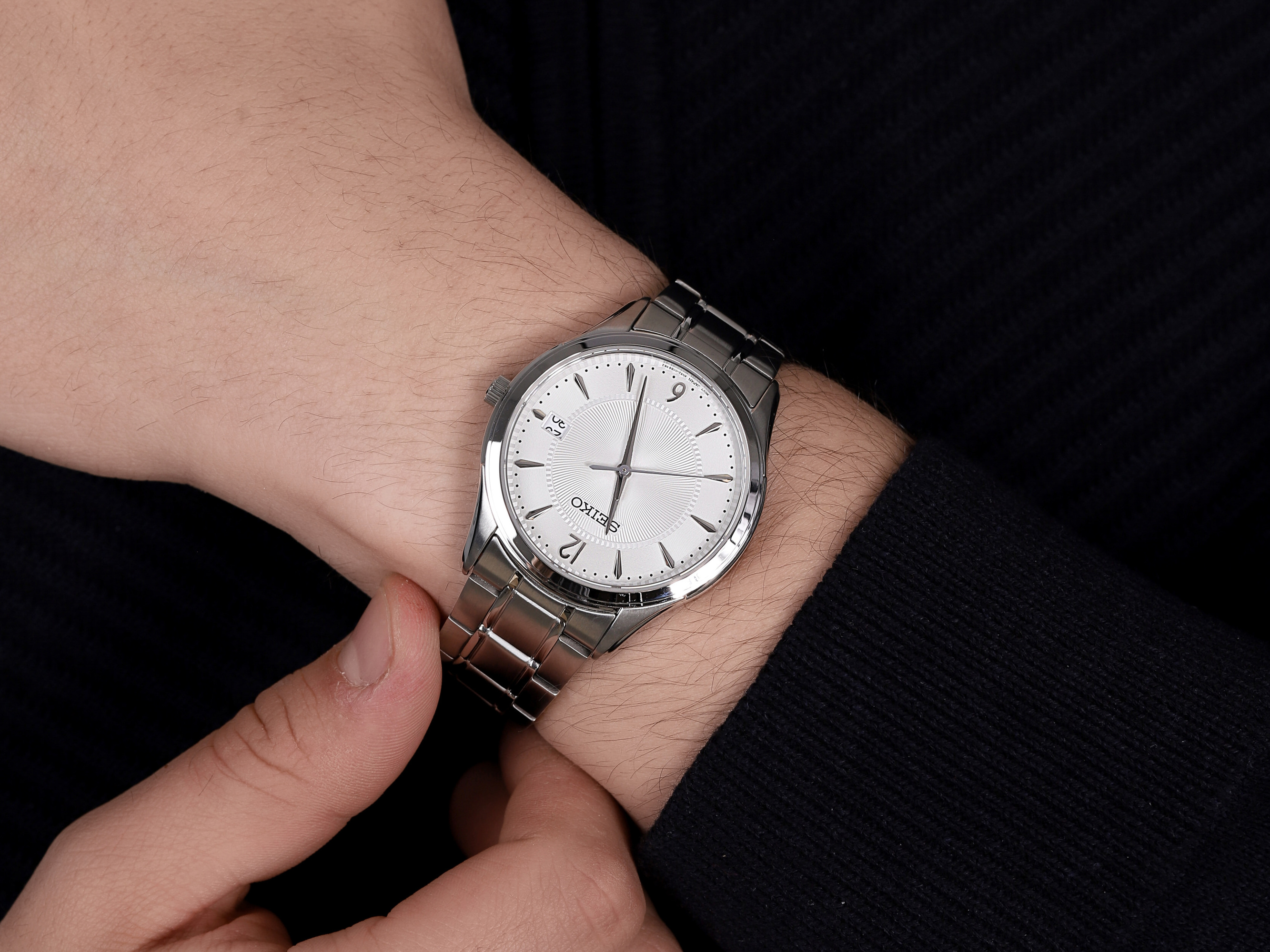 Seiko SUR417P1 męski zegarek Classic bransoleta - miniatura 4