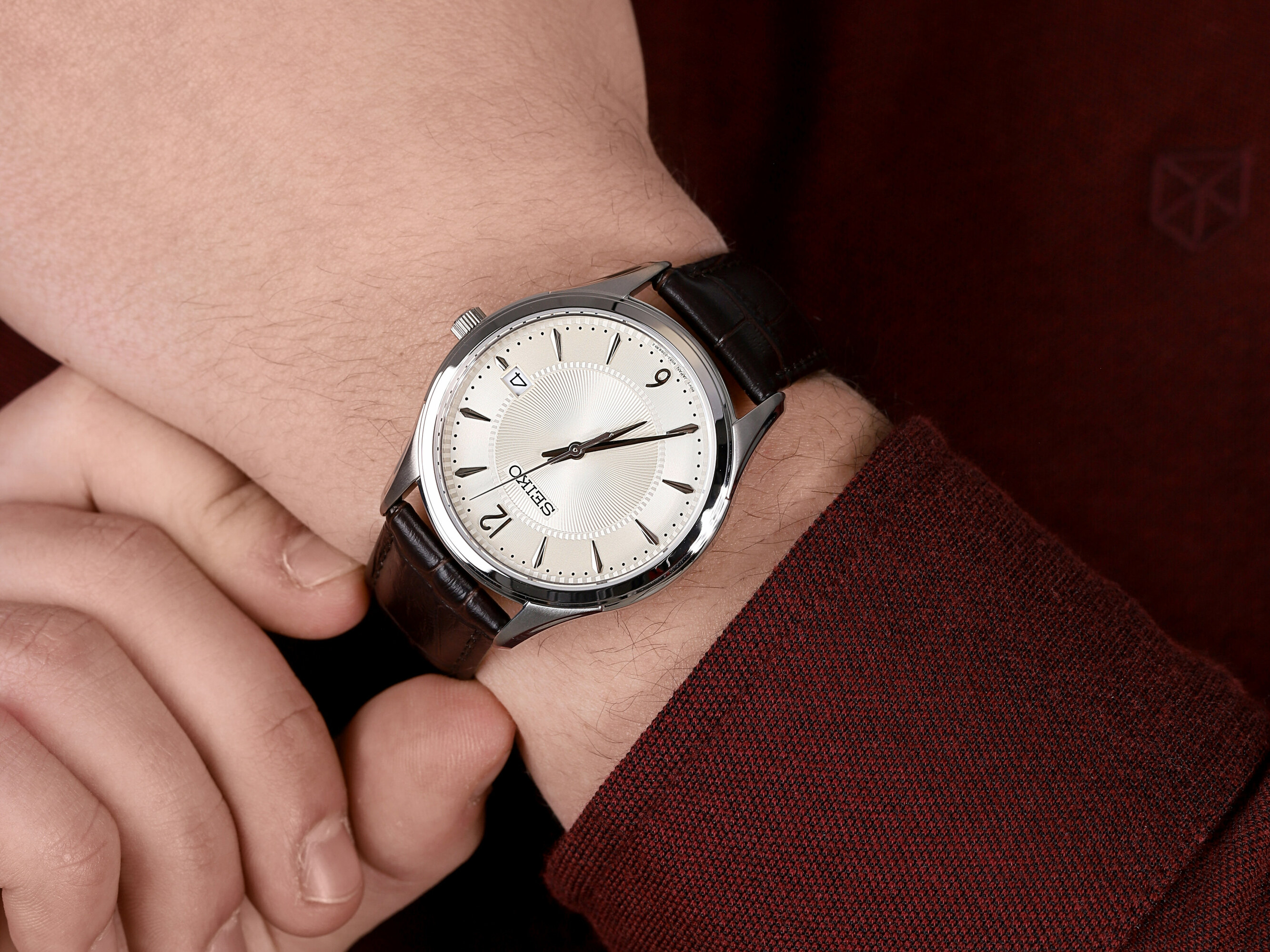 Seiko SUR421P1 męski zegarek Classic pasek - miniatura 4